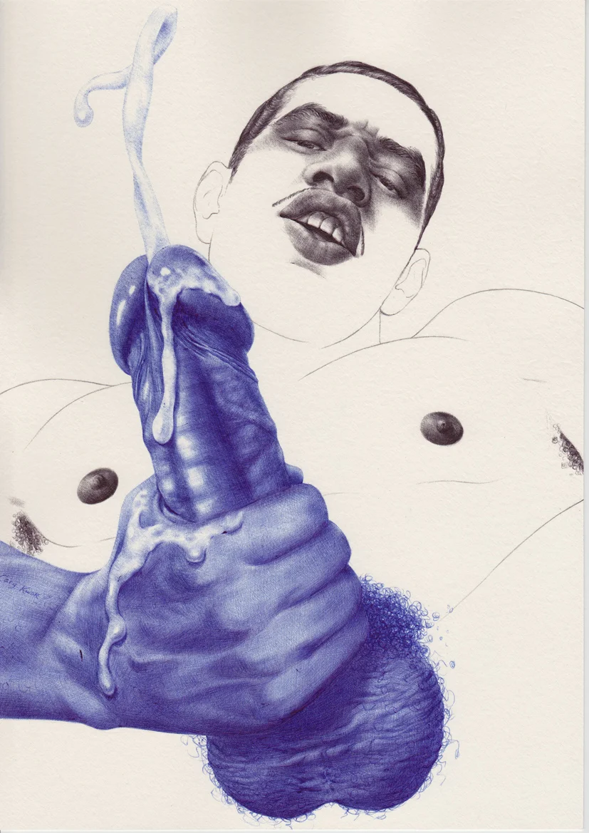 Cum To Barber 1930s (New York City) 2013 Ink on paper 29.7 x 21 cm / 11.6 x 8.2 in 
