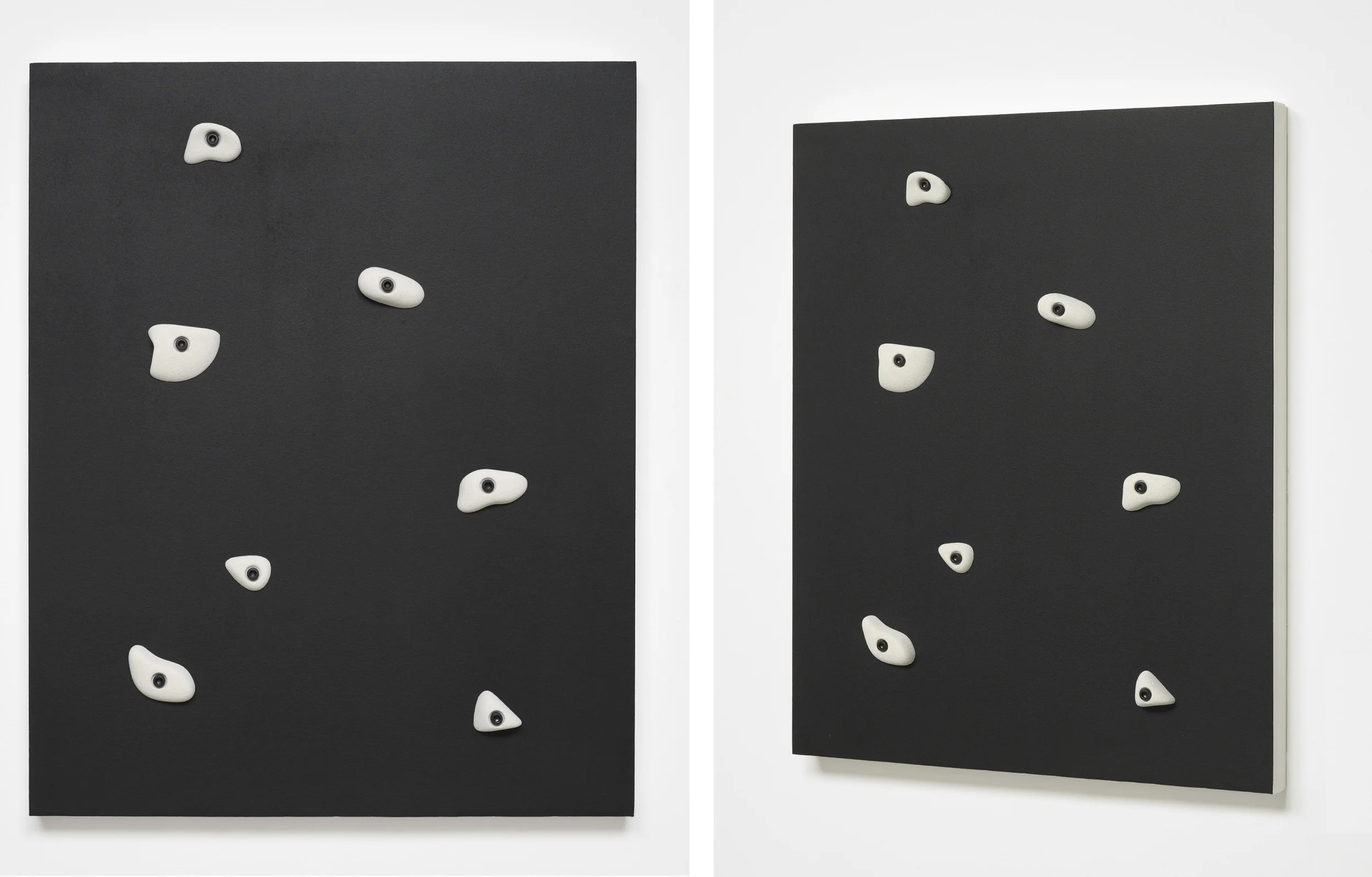 Untitled 2012 Climbing holds, paint, canvas 100 x 80 x 8 cm / 39.3 x 31.4 x 3.1 in 