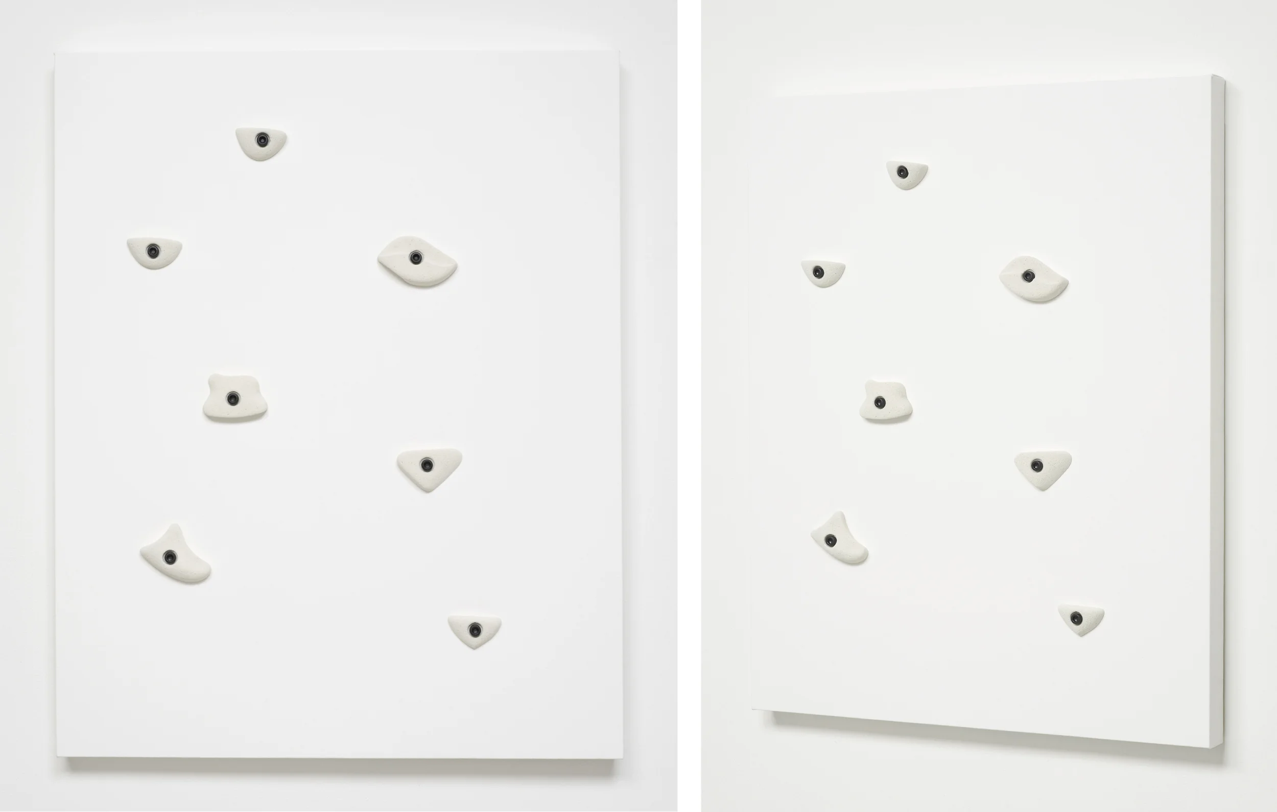 Untitled 2012 Climbing holds, paint, canvas 100 x 80 x 8 cm / 39.3 x 31.4 x 3.1 in 
