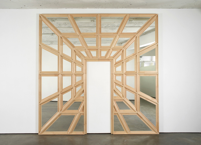     Robert &amp; Trix Haussmann Lehrstück VI, Spiegelperspektive 1979-2013 Wood and acrylic mirror 320 x 320 x 6 cm / 125.9 x 125.9 x 2.3 in   