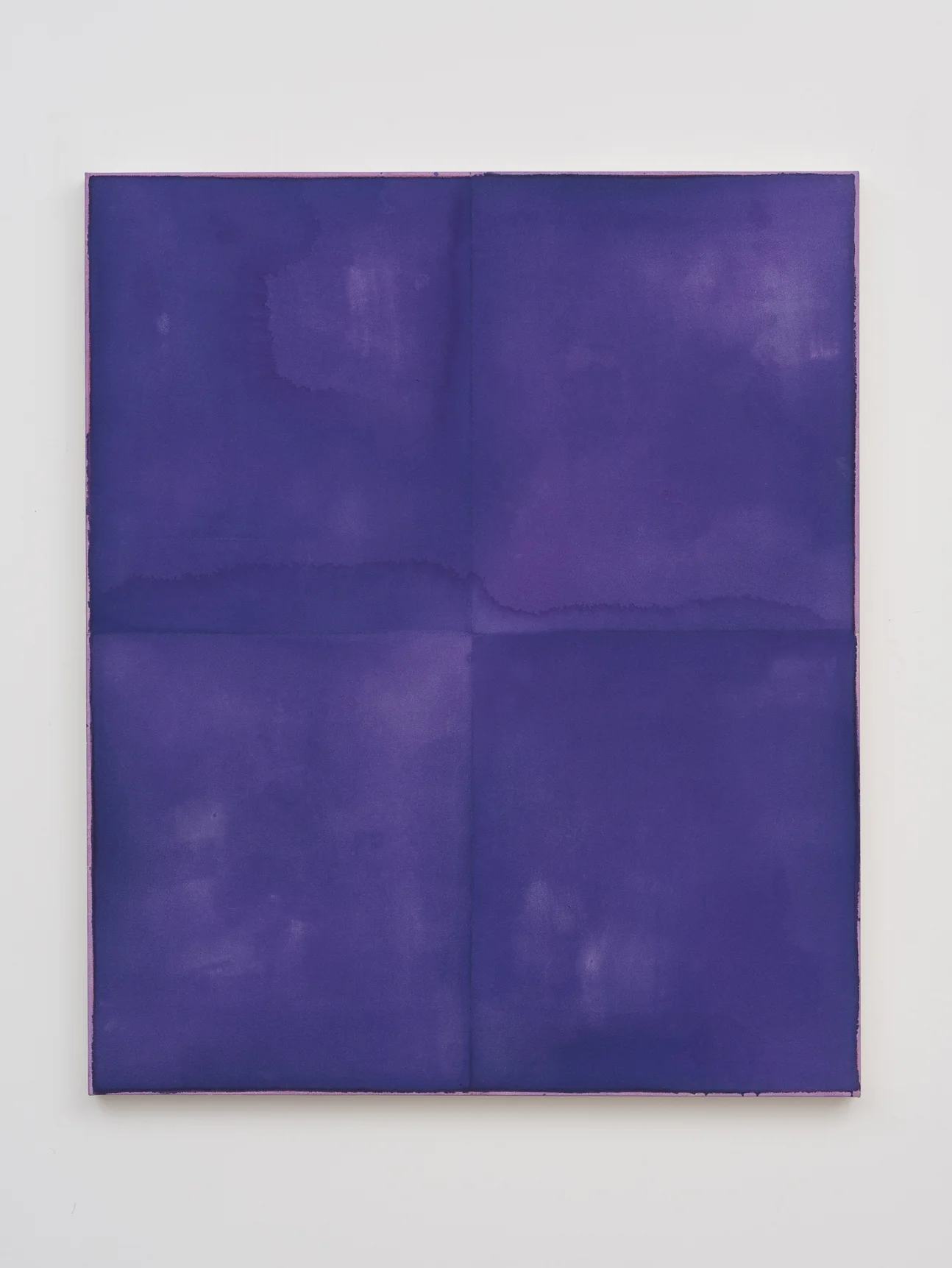 Violet Example Monochrome / individually treated quadrants 2013 Acrylic and pencil on canvas: 127 x 106.8 cm / 50 x 42 in