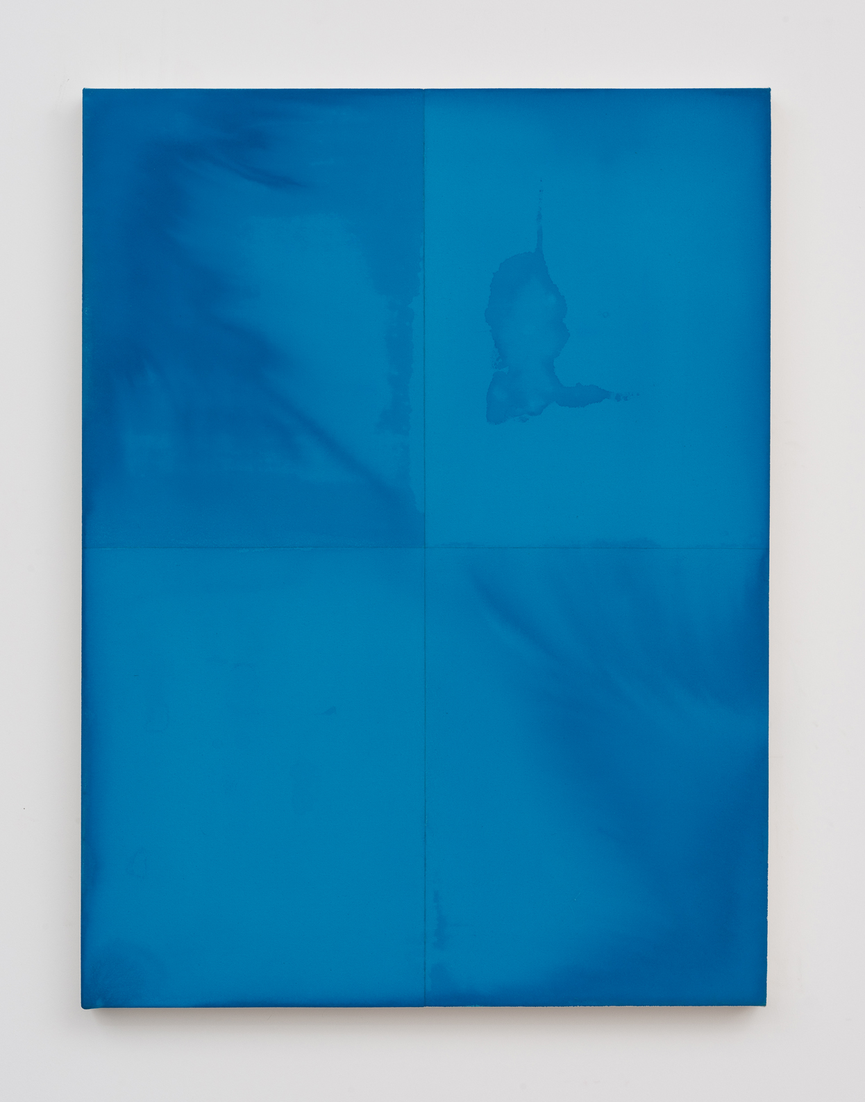     Blue Example Monochrome / Individually Treated Quadrants 2013 Acrylic and pencil on canvas:&nbsp;91.4 x 68.5 cm / 36 x 27 in 