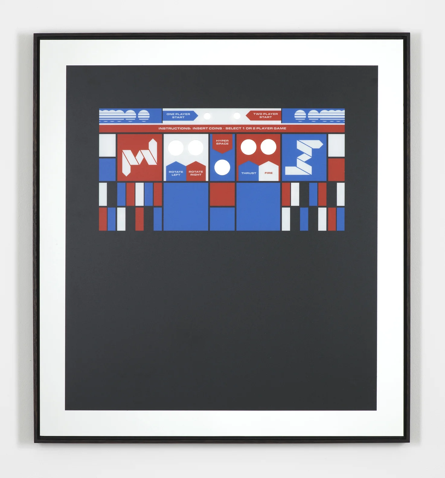 Untitled (Asteroids) 2013 Control panel overlay on mirror, framed 79 x 72 cm / 31.1 x 28.3 in