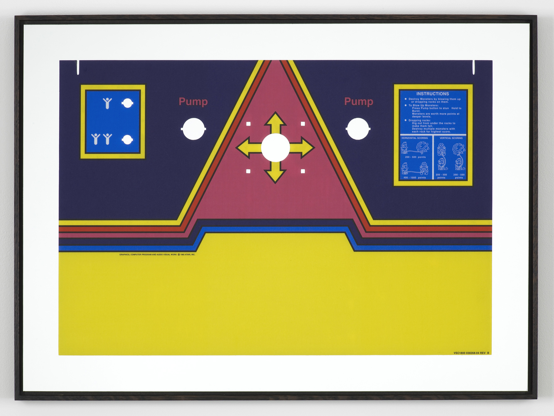     Untitled (Dig Dug) 2013 Control panel overlay on mirror, framed 53.5 x 72.5 cm / 21 x 28.5 in 