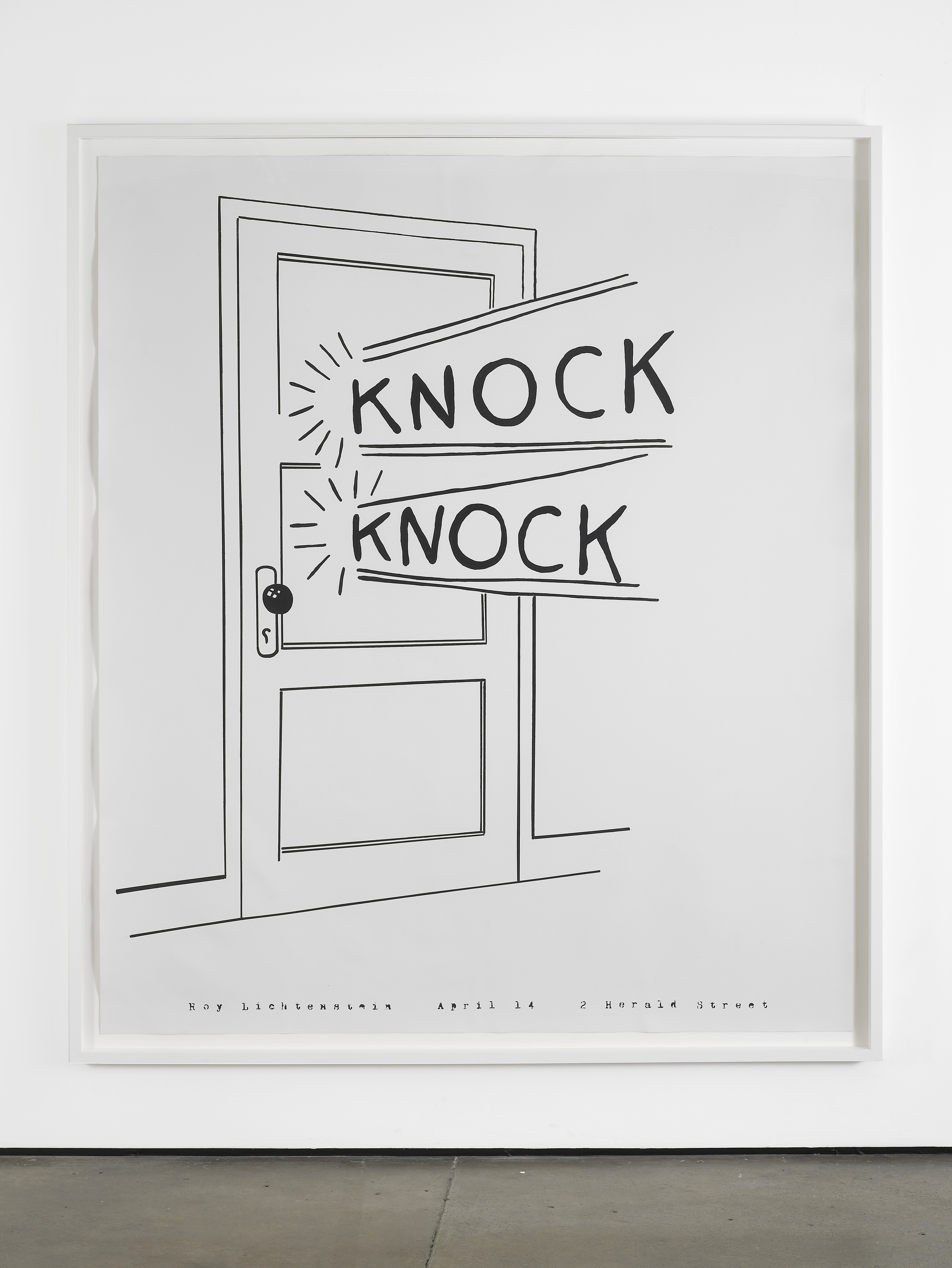     Marc Hundley&nbsp; Knock Knock&nbsp; 2012 Acrylic on canvas 226 x 193.7 cm / 89 x 76.3 in, unframed 