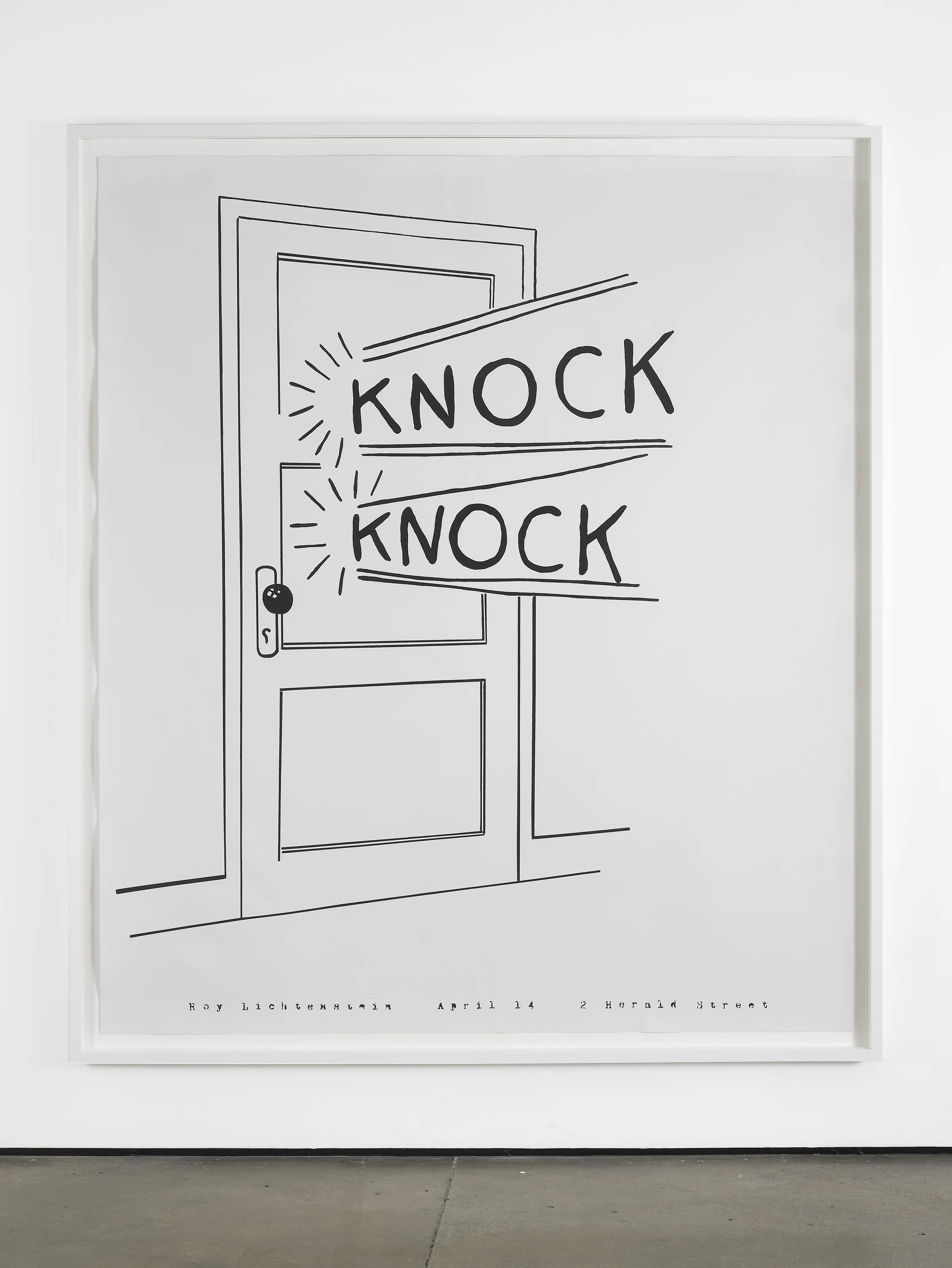 Marc Hundley Knock Knock 2012 Acrylic on canvas 226 x 193.7 cm / 89 x 76.3 in, unframed