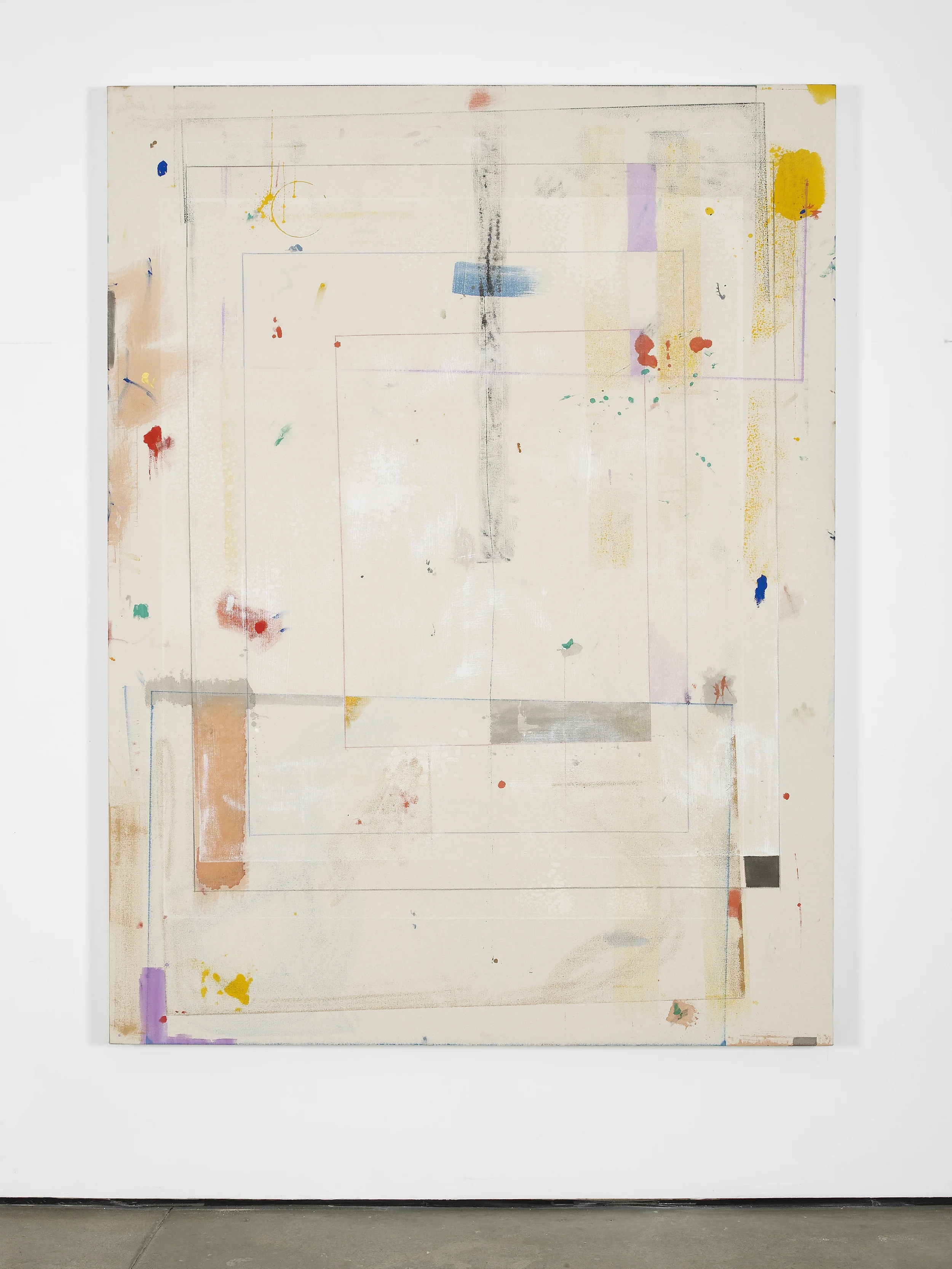 Matt Connors What really went on there / We only have this excerpt 2012 Acrylic on coloured pencil on canvas 203 x 152 cm / 80 x 60 in