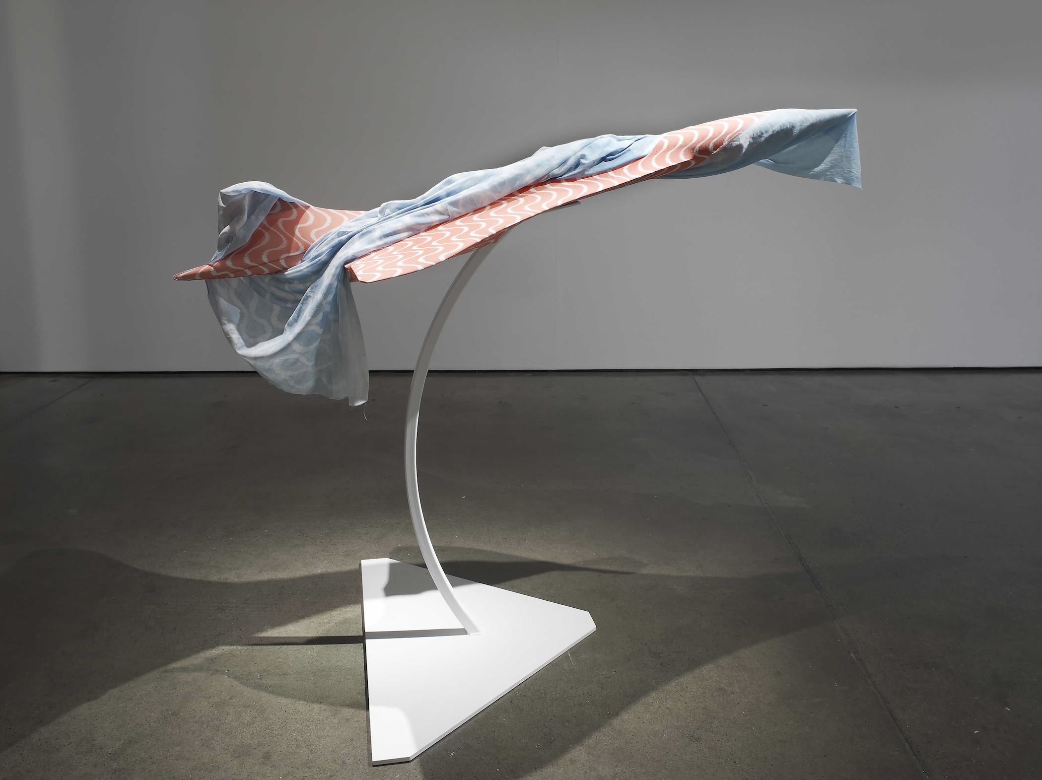      White Elephant (Pirate)   2010   Fabric, scale model airplane, stand   134 x 172 x 78.7 cm / 53 x 68 x 31 in  