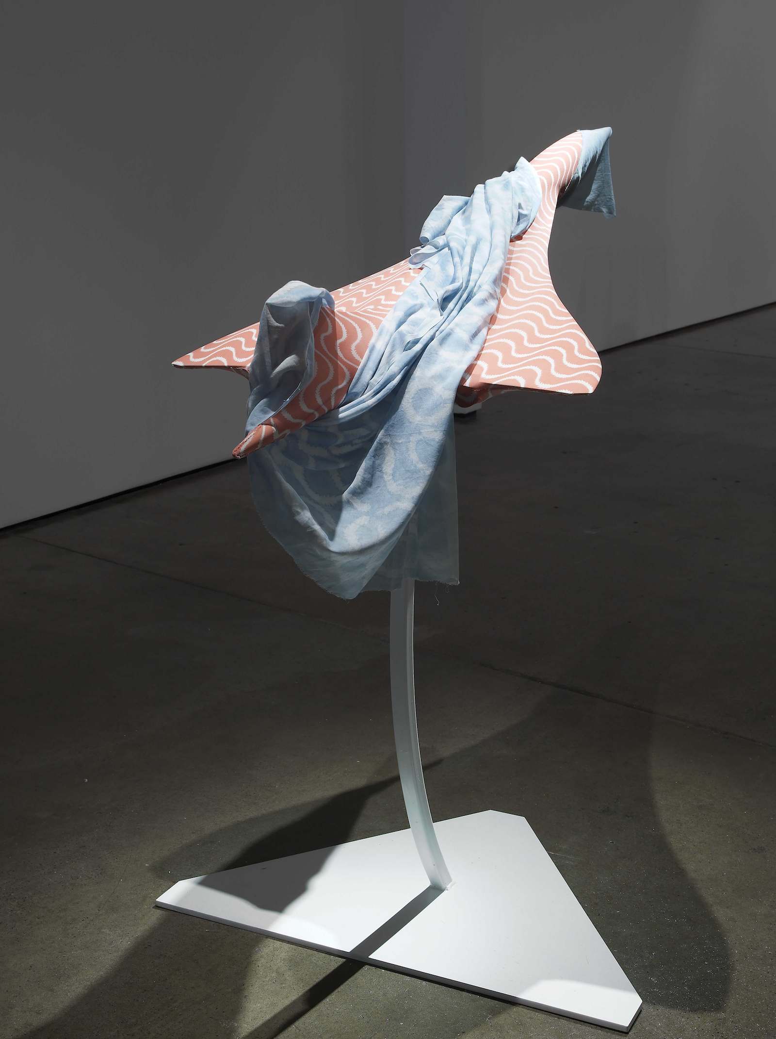      White Elephant (Pirate)   2010   Fabric, scale model airplane, stand   134 x 172 x 78.7 cm / 53 x 68 x 31 in  