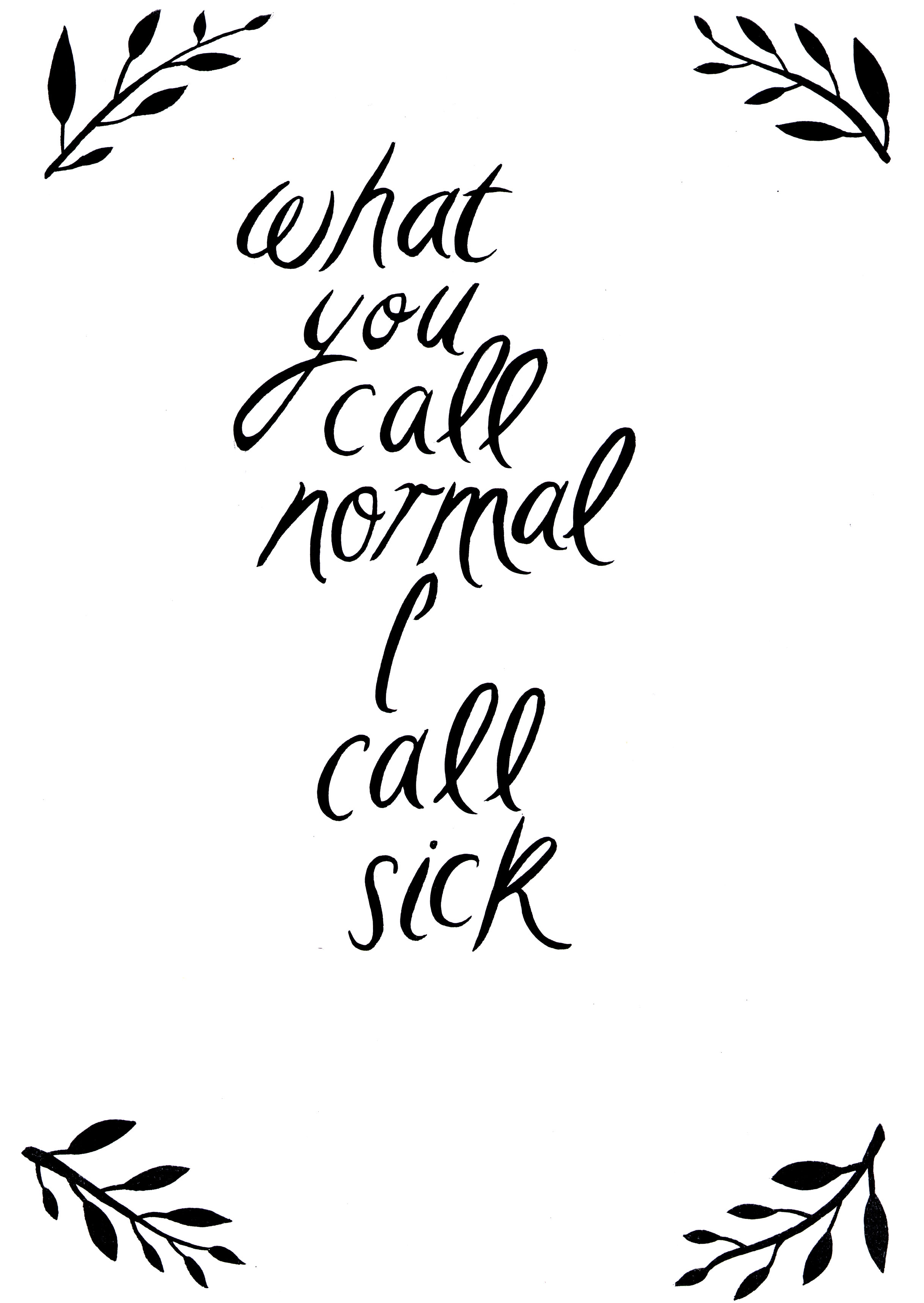 What you call normal 2010 Ink on paper 42 x 29.7 cm / 16.5 x 11.6 in, 47 x 34.5 cm / 18.5 x 13.5 in framed