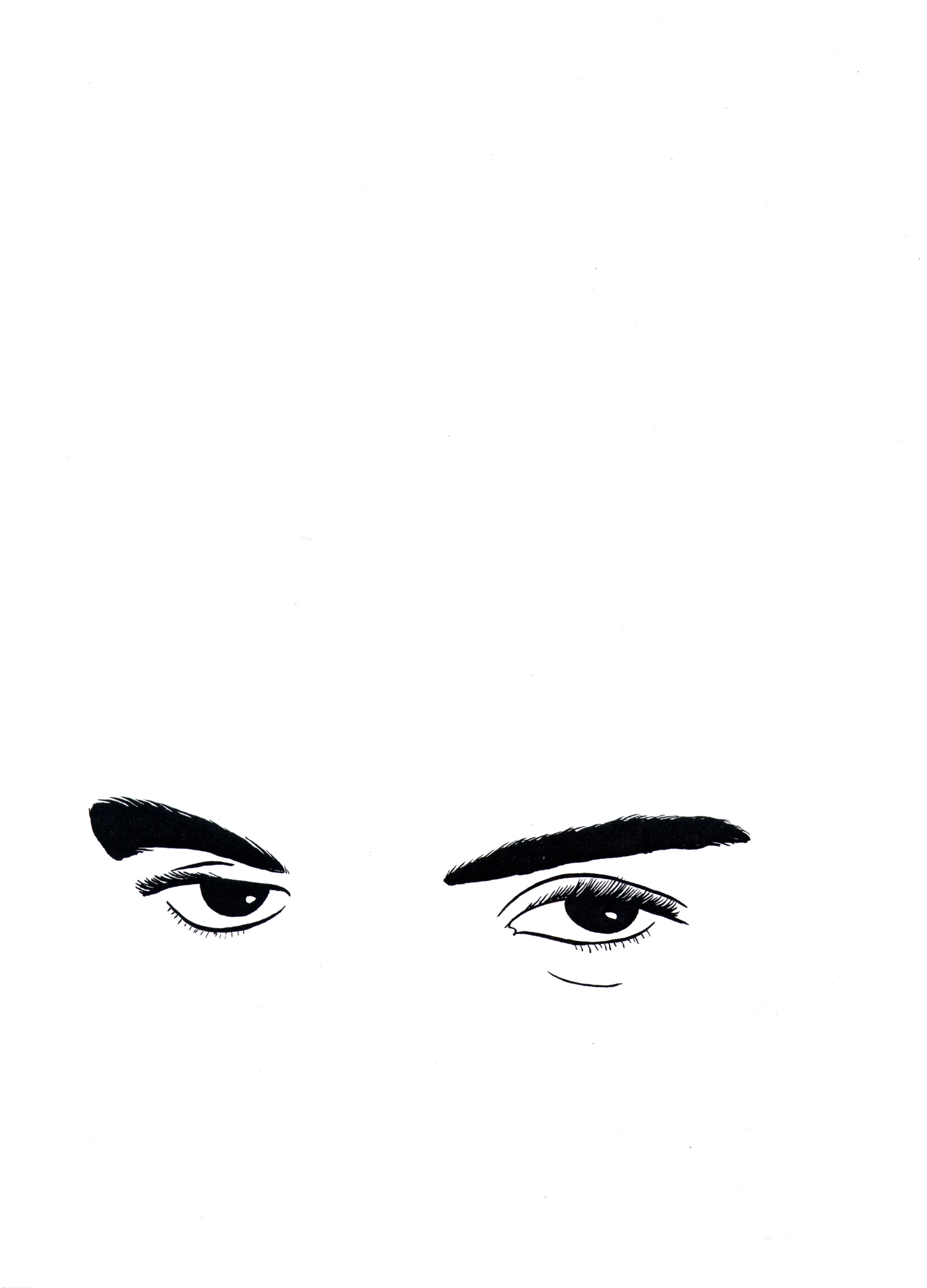 Self Portrait as an 80’s pop video 2010 Ink on paper 42 x 29.7 cm / 16.5 x 11.6 in, 47 x 34.5 cm / 18.5 x 13.5 in framed