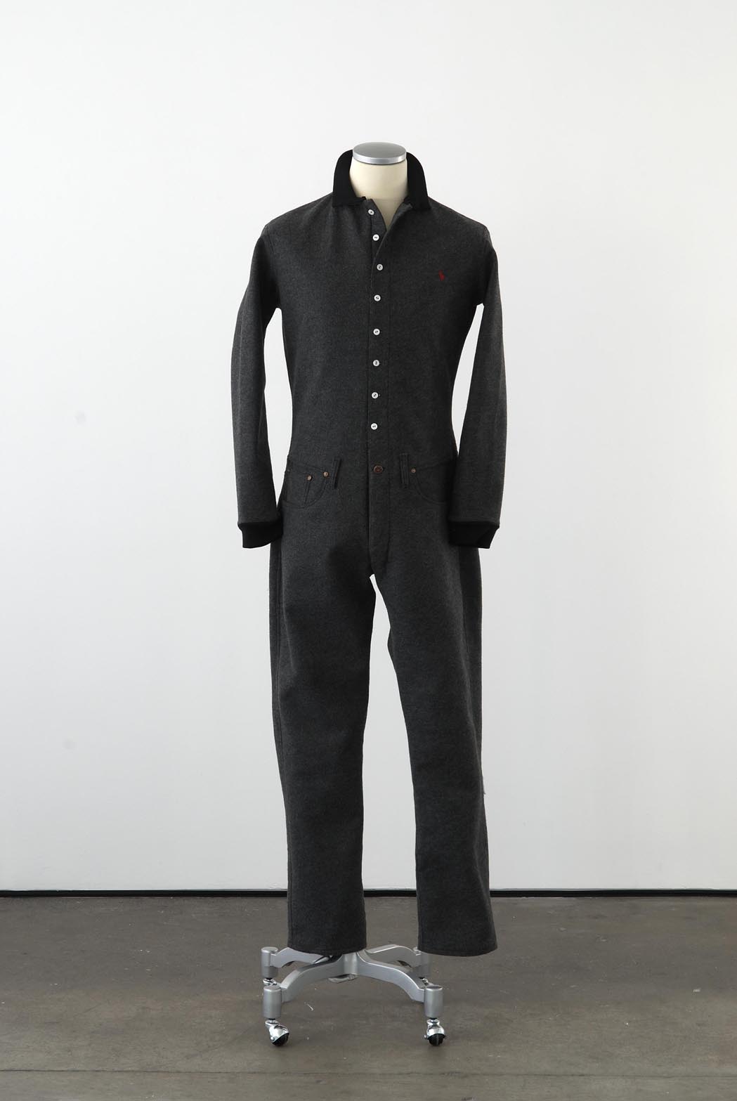     Matthew Darbyshire Standardised Production Clothing, Version 1 2009 Grey felt, cotton jersey &amp; fittings on mannequin 185 x 45 x 34 cm 