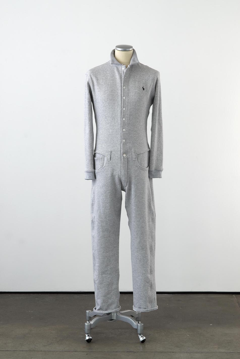     Matthew Darbyshire Standardised Production Clothing, Version 10 2009 Grey marle cotton, cotton jersey &amp; fittings on mannequin 185 x 45 x 34 cm 