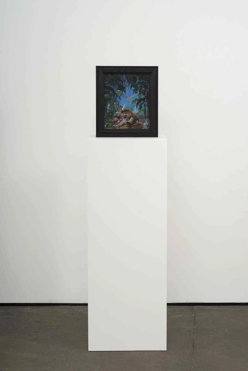 Slaughter 2009 Double-sided acrylic on board in artists frame mounted on pedestal 147.3 x 40 x 28cm