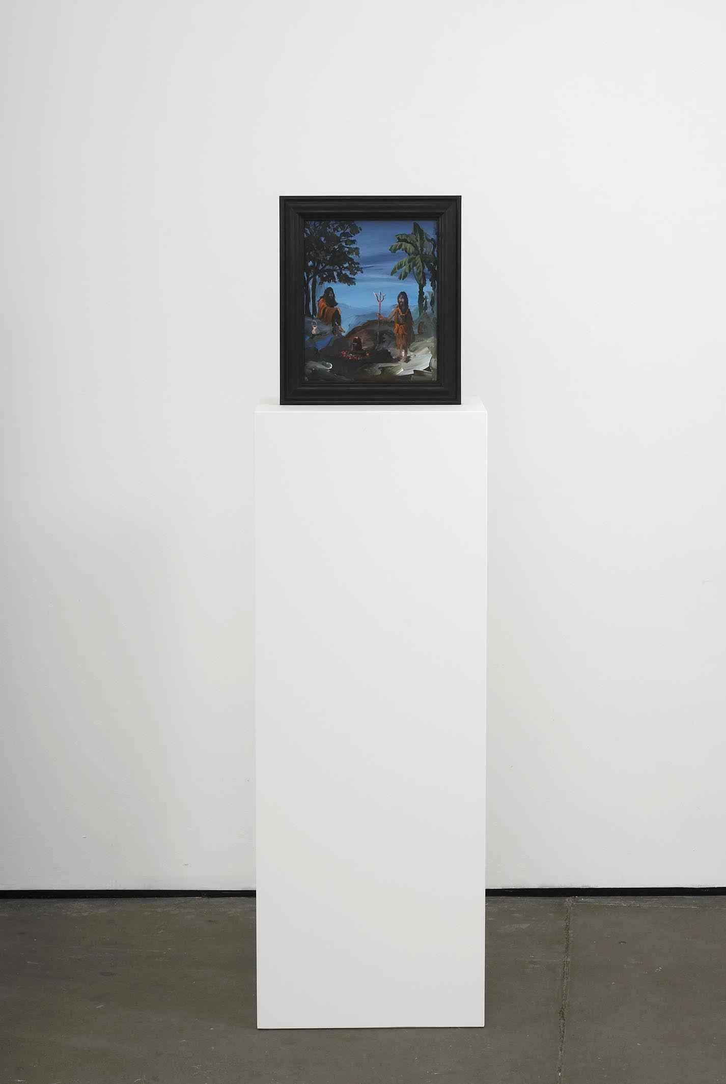 Wondering Sadhus 2009 Double-sided acrylic on board in artists frame mounted on pedestal 147.3 x 40 x 28cm
