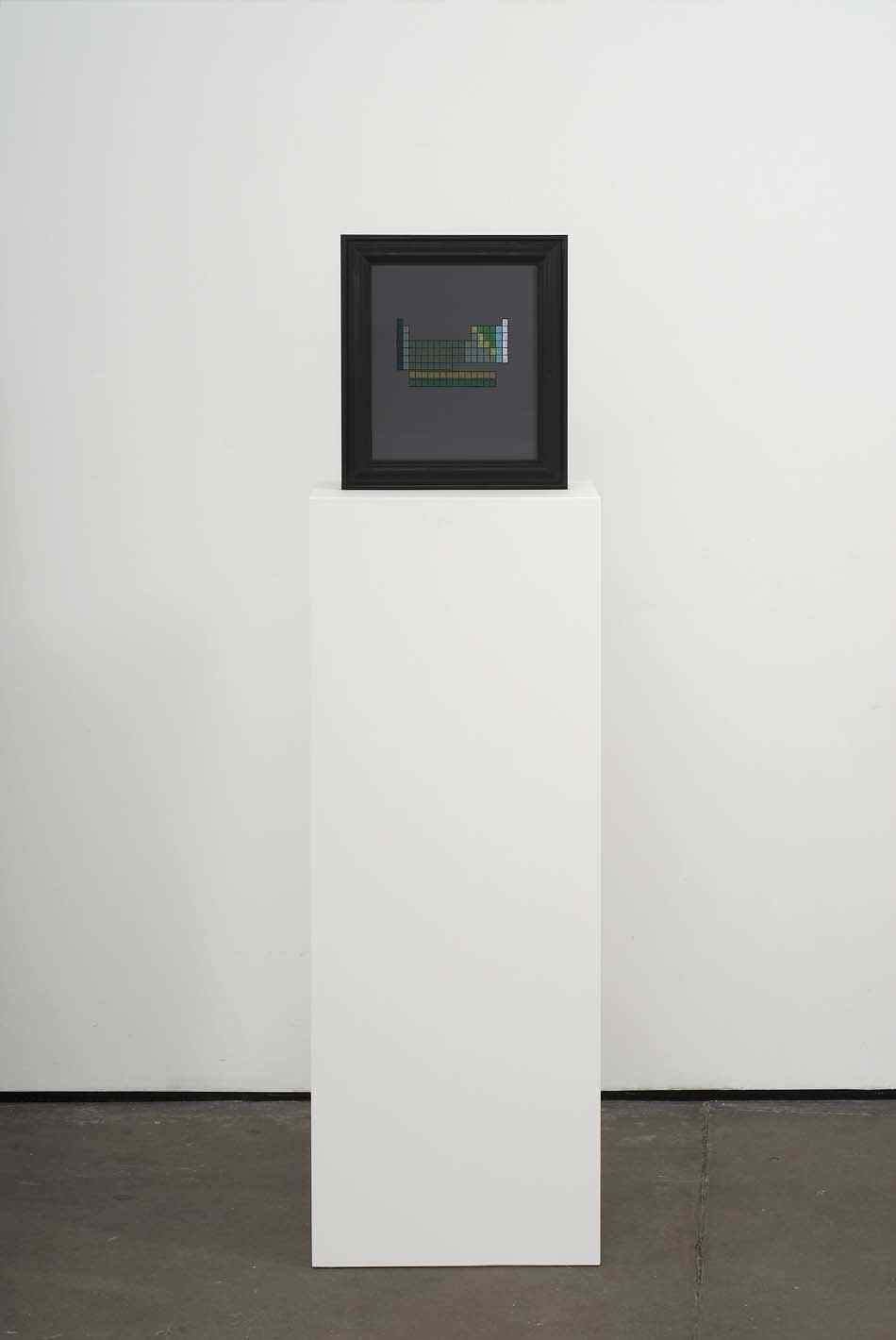     Curiosity Killed the Prosimian 2009 Double-sided acrylic on board in artists frame mounted on pedestal 147.3 x 40 x 28cm    