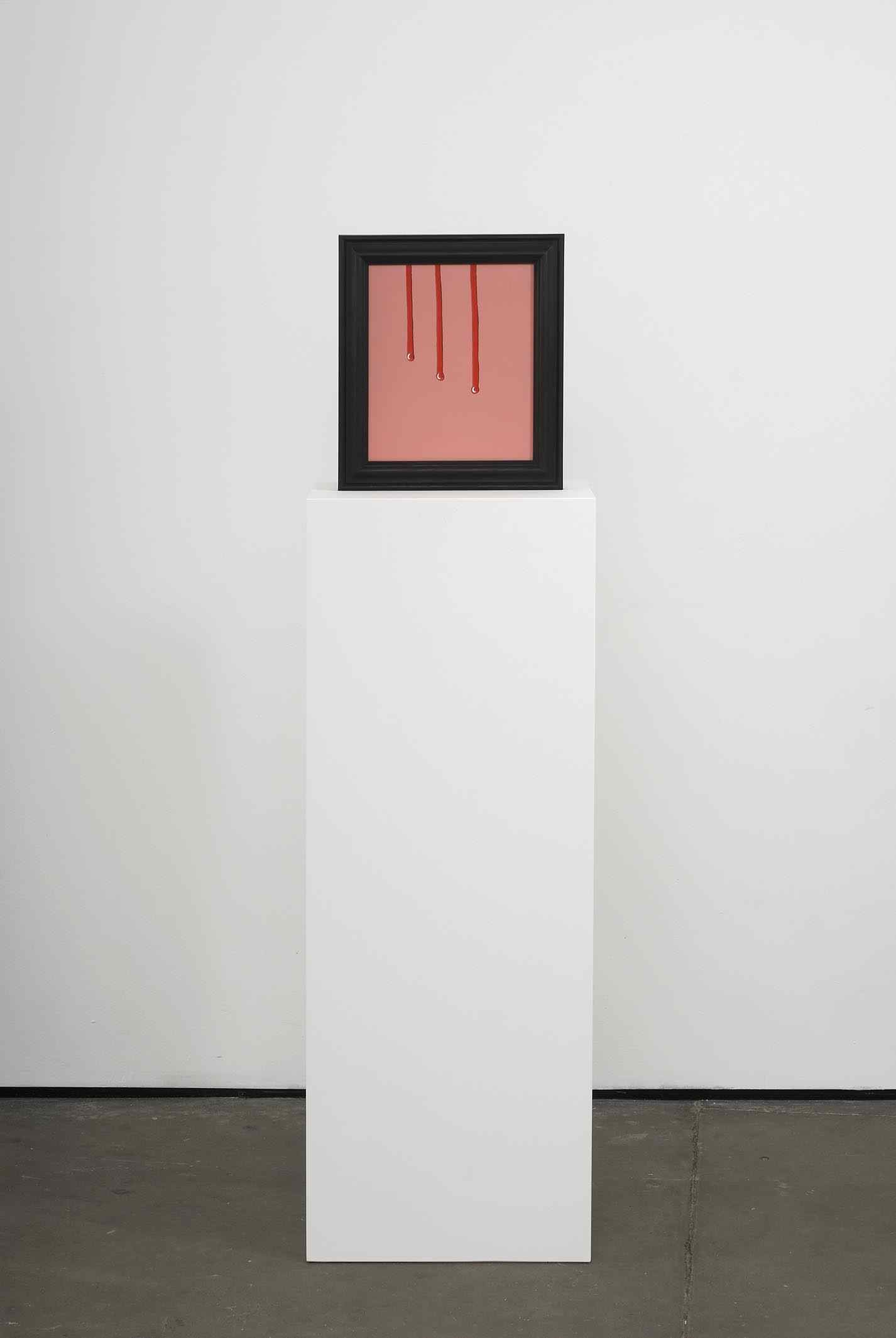     Why Me 2009 Double-sided acrylic on board in artists frame mounted on pedestal 147.3 x 40 x 28cm    