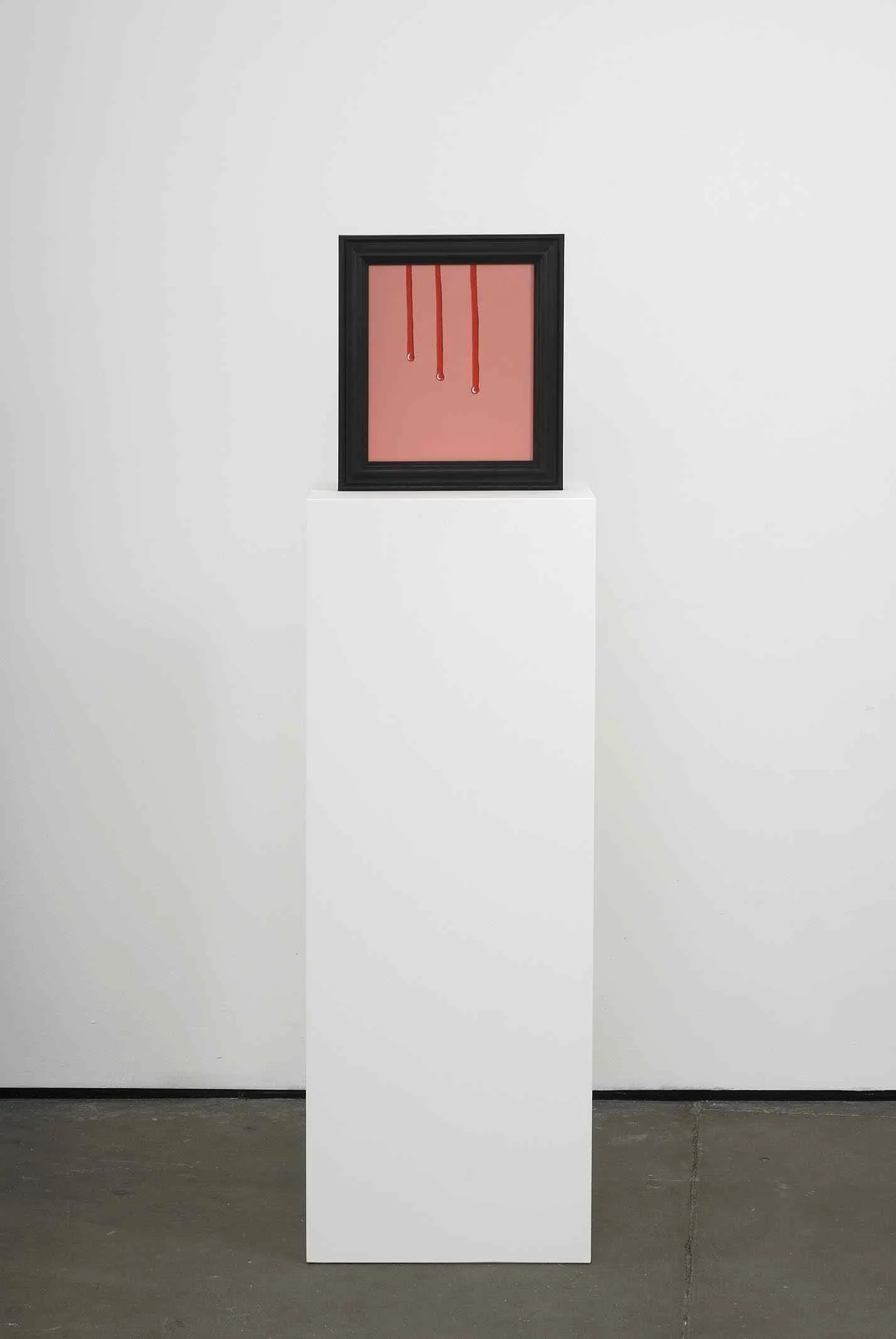 Why Me 2009 Double-sided acrylic on board in artists frame mounted on pedestal 147.3 x 40 x 28cm