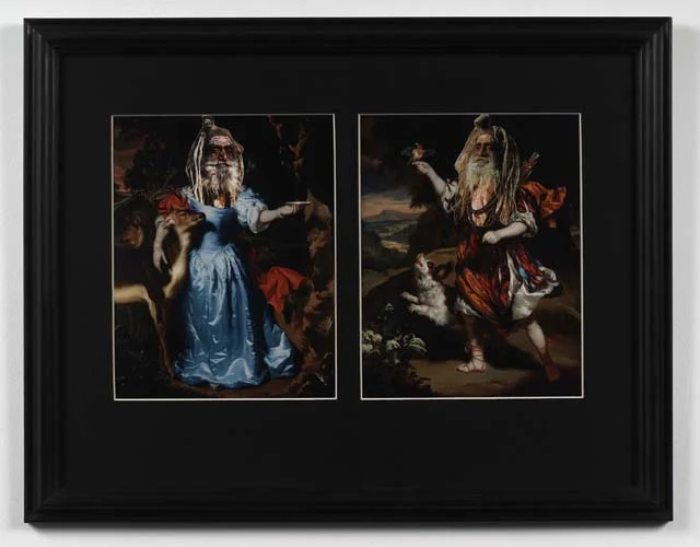 Brother & Sister 2009 Framed collage 42.7 x 55cm