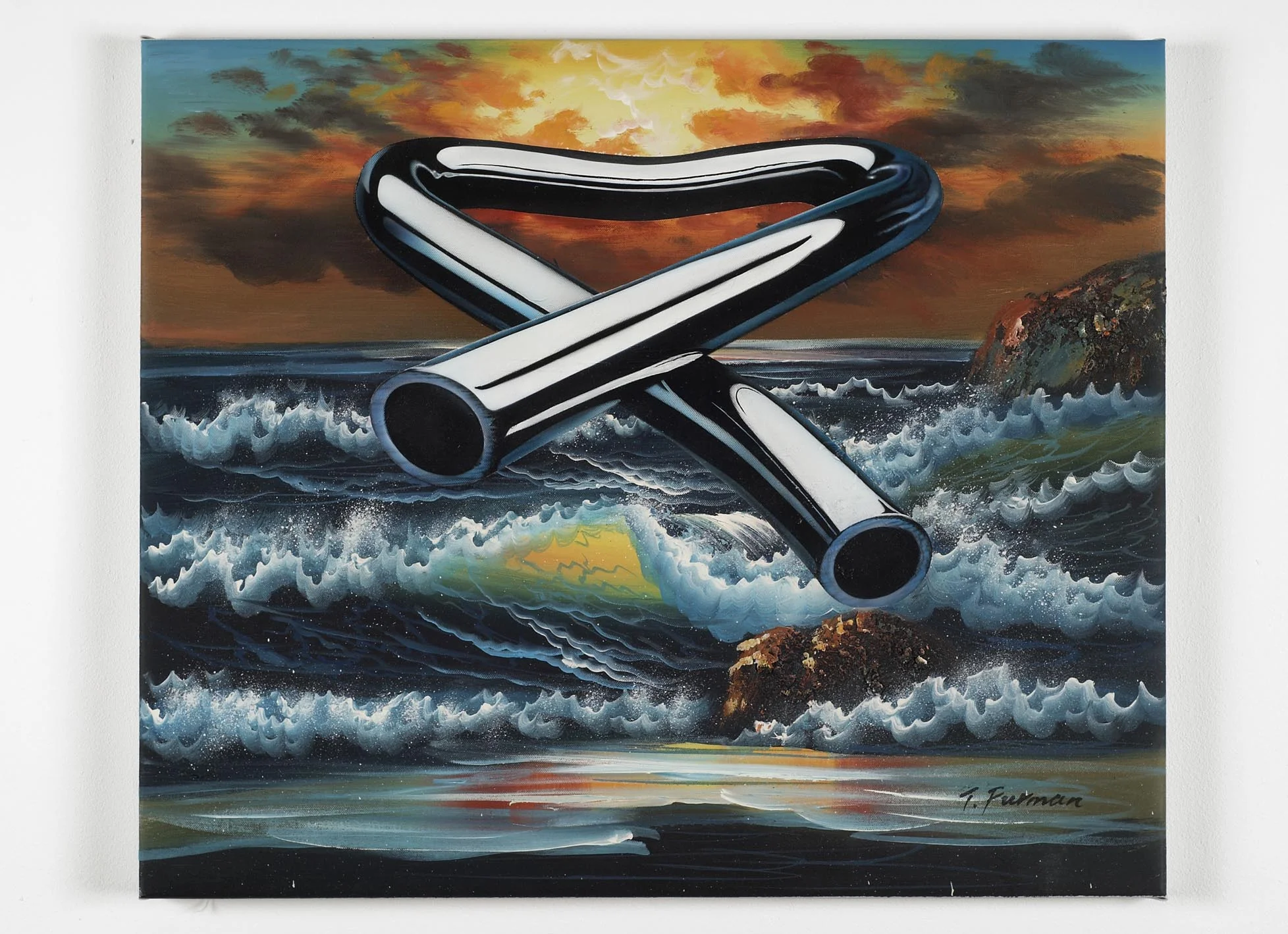 Tubular Bells 2 2008 oil and acrylic on canvas 51.8 x 61.8cm