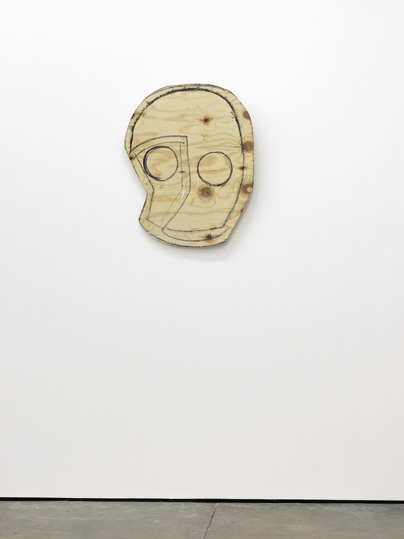     Wood Mask (Owl) 2008 wood, graphite, oil stick 86.4 x 71.1 x 2.5 cm 