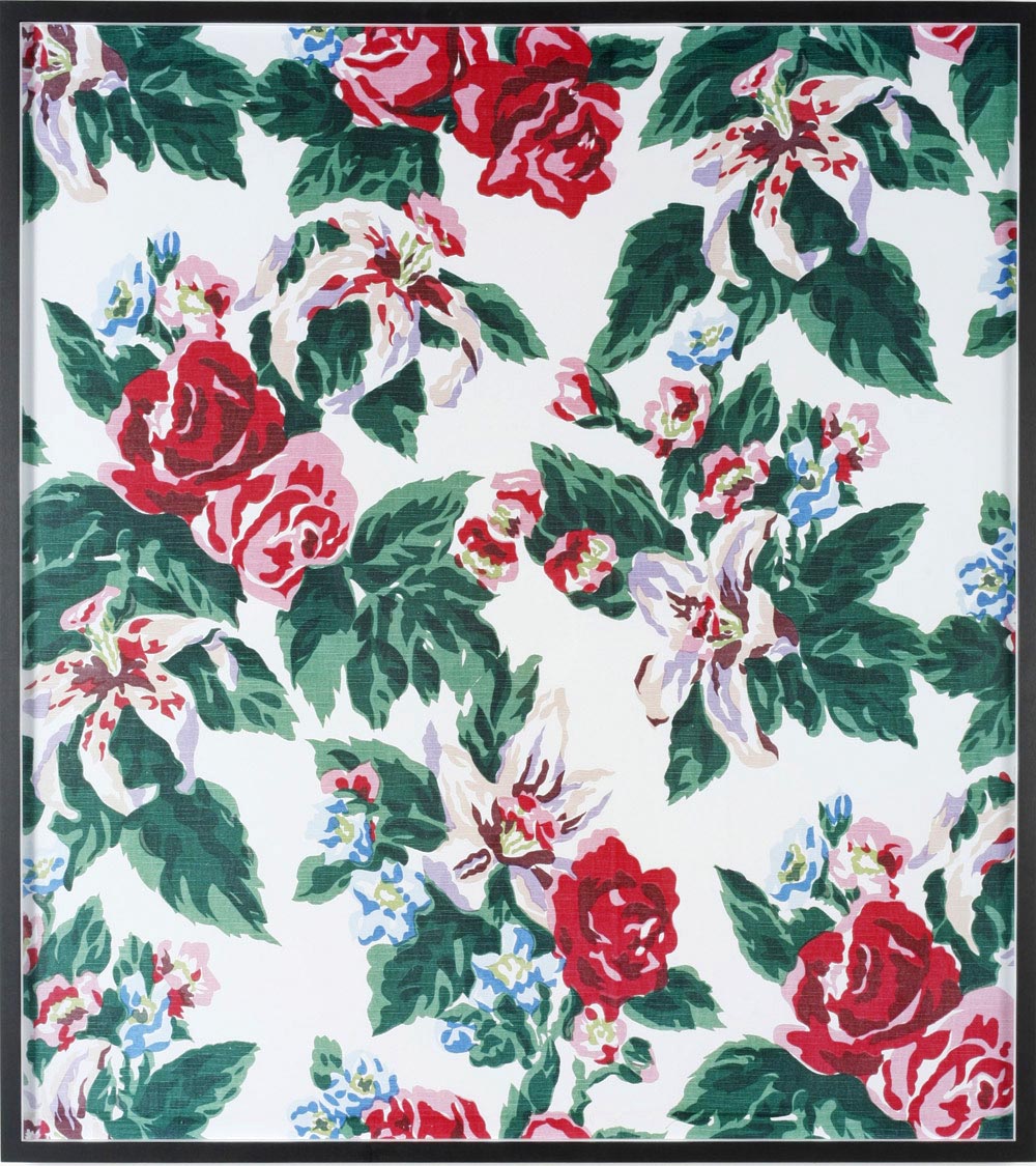     Annette Kelm Big Print #4 (Fazenda Lily - white Background - cotton fall 1947 design Dorothy Draper, courtesy Schumacher &amp;Co) 2007 C-Print:&nbsp;112 x 100.5 cm&nbsp; 