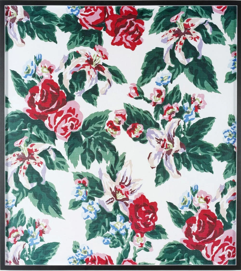 Annette Kelm Big Print #4 (Fazenda Lily - white Background - cotton fall 1947 design Dorothy Draper, courtesy Schumacher &Co) 2007 C-Print: 112 x 100.5 cm 