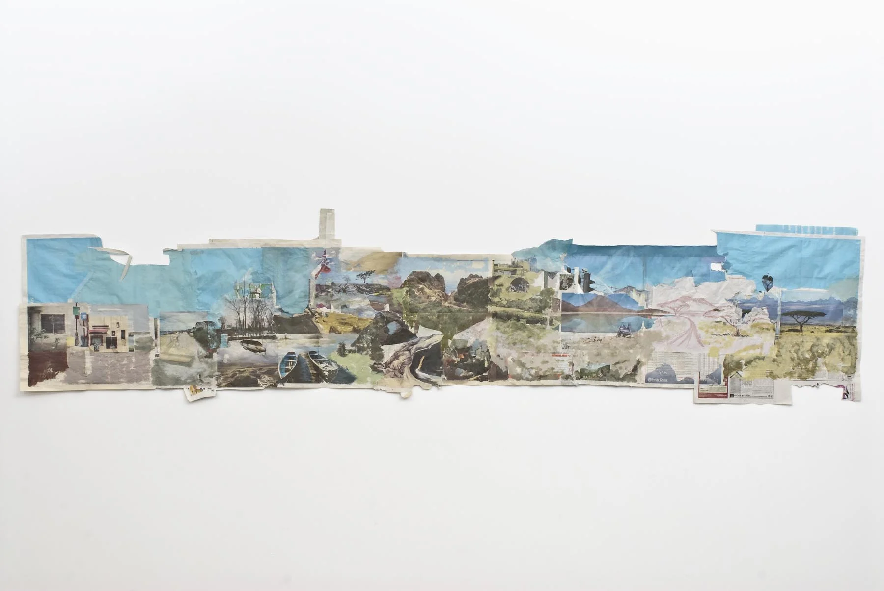 Jesus Help Me Find My Property 2007 acrylic on newsprint 70 x 300.5 cm