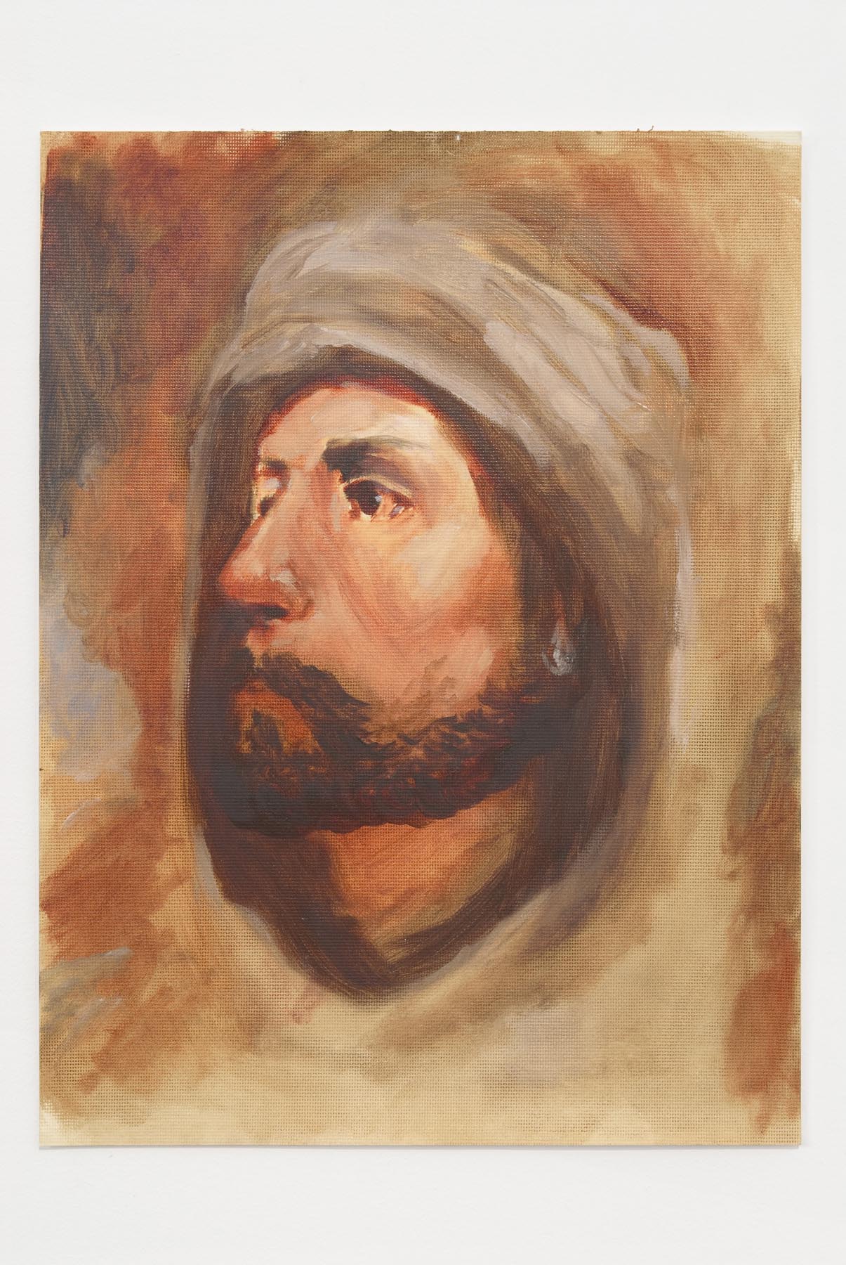      Man with A Pearl Earring (From The Hashishan)   2007   Oil on Canvas Paper   30.5 x 23 cm  