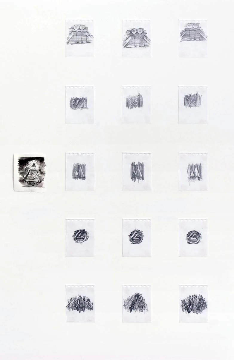 Triangles (From Engineering Consent) 2007 Gouache & Pencil on Paper 16 parts: 112 x 71.5 cm