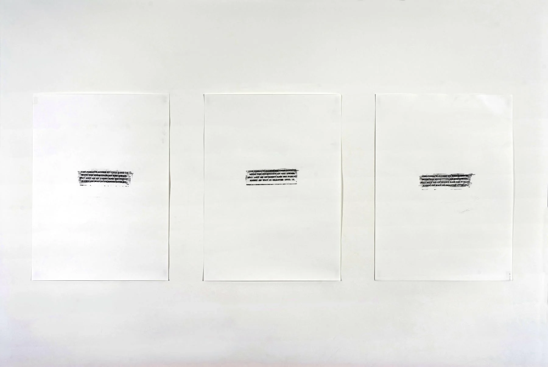 Untitled (From Engineering Consent) 2007 Pencil on Paper 3 parts: each: 76.2 x 56 cm