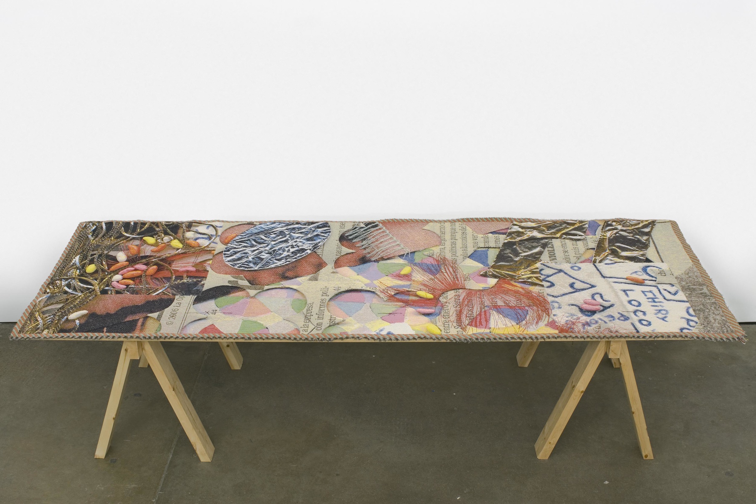    Pae White Table-scraps 2 2007 Cotton and Trevira 293.37 x 102.87 cm 
