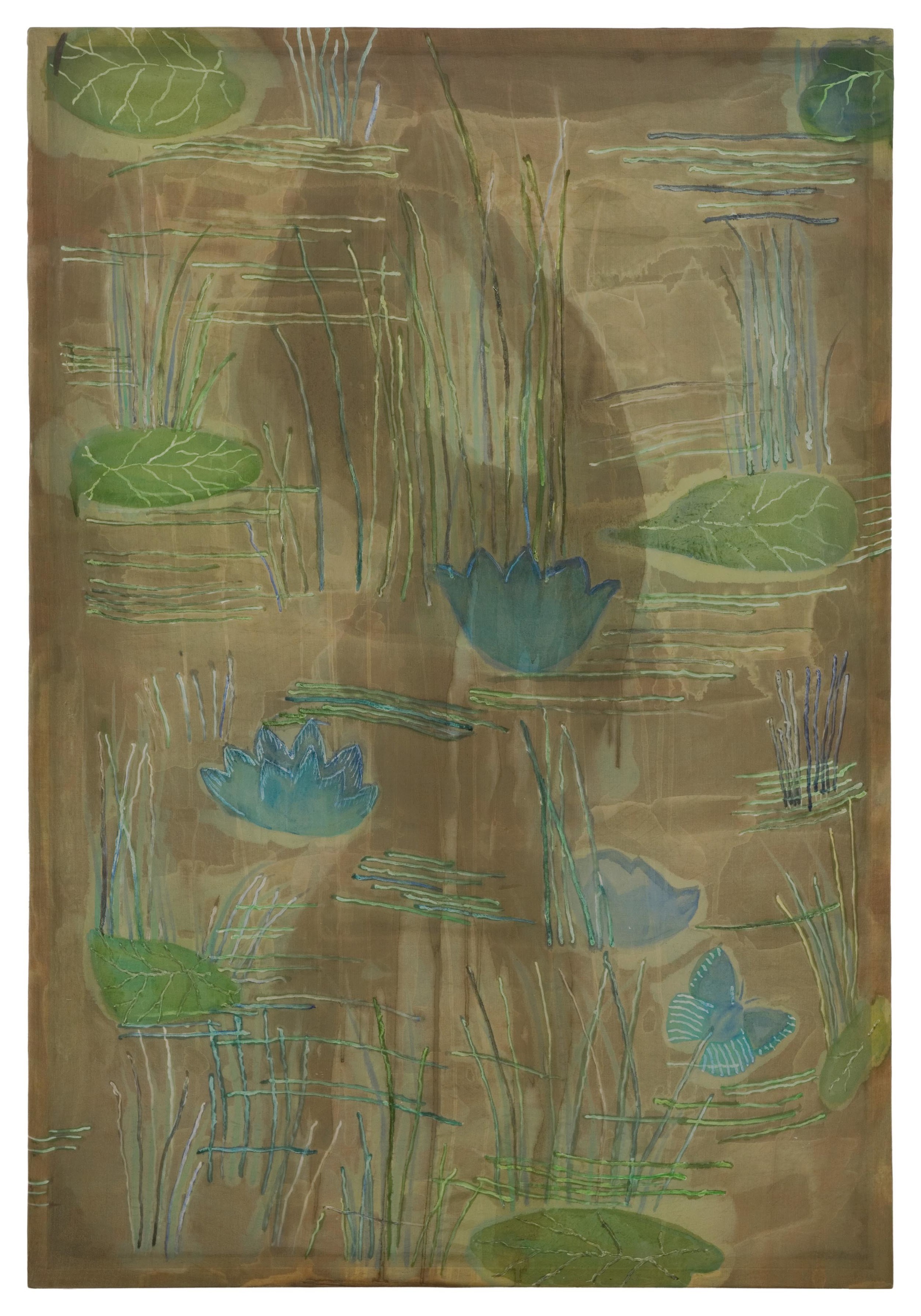     Shannon Bool Shower in Sultanahmet 2007 Oil and Batik on Silk 57 x 83 cm 