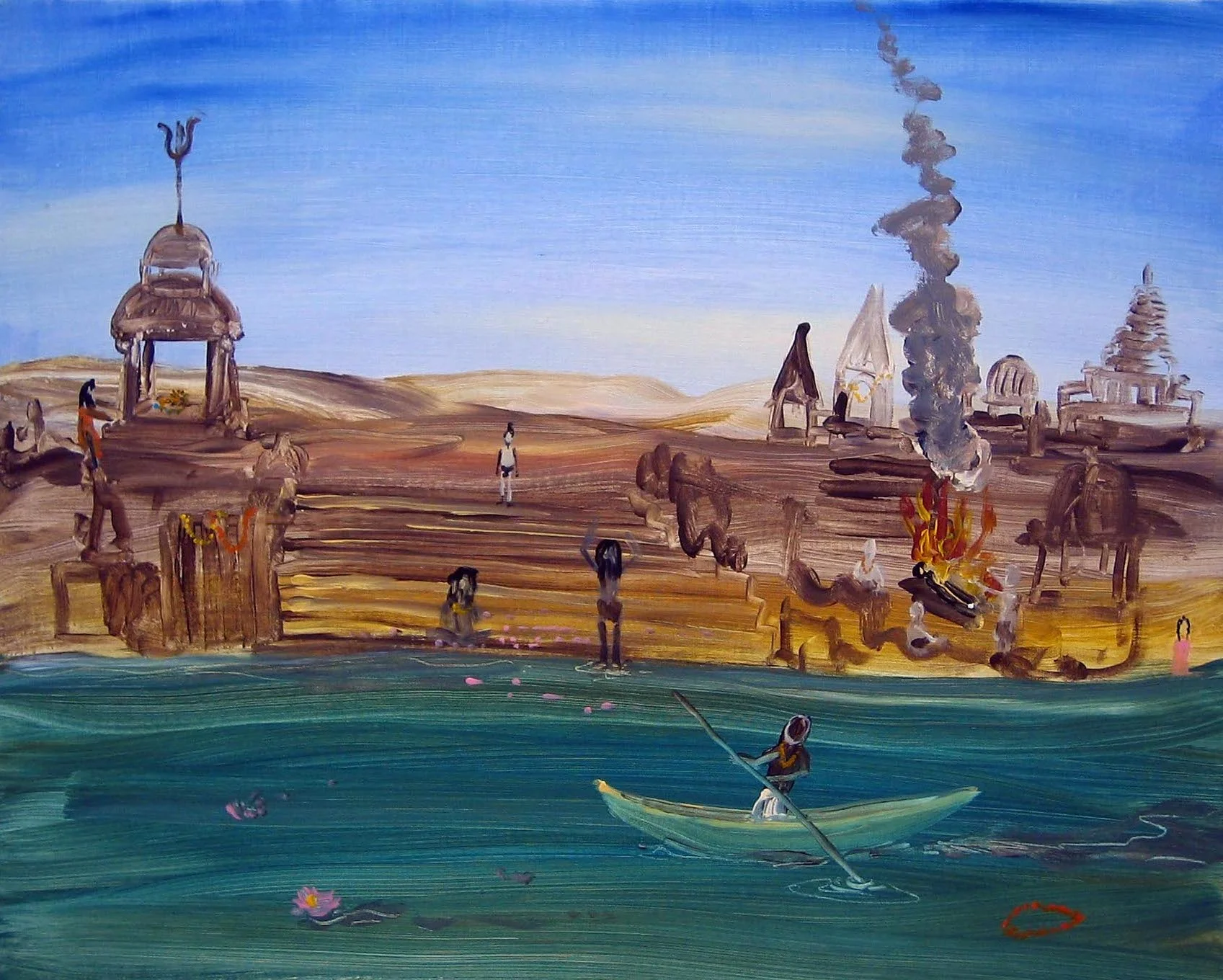 Benares 2005 acrylic on canvas 40 x 50 cm