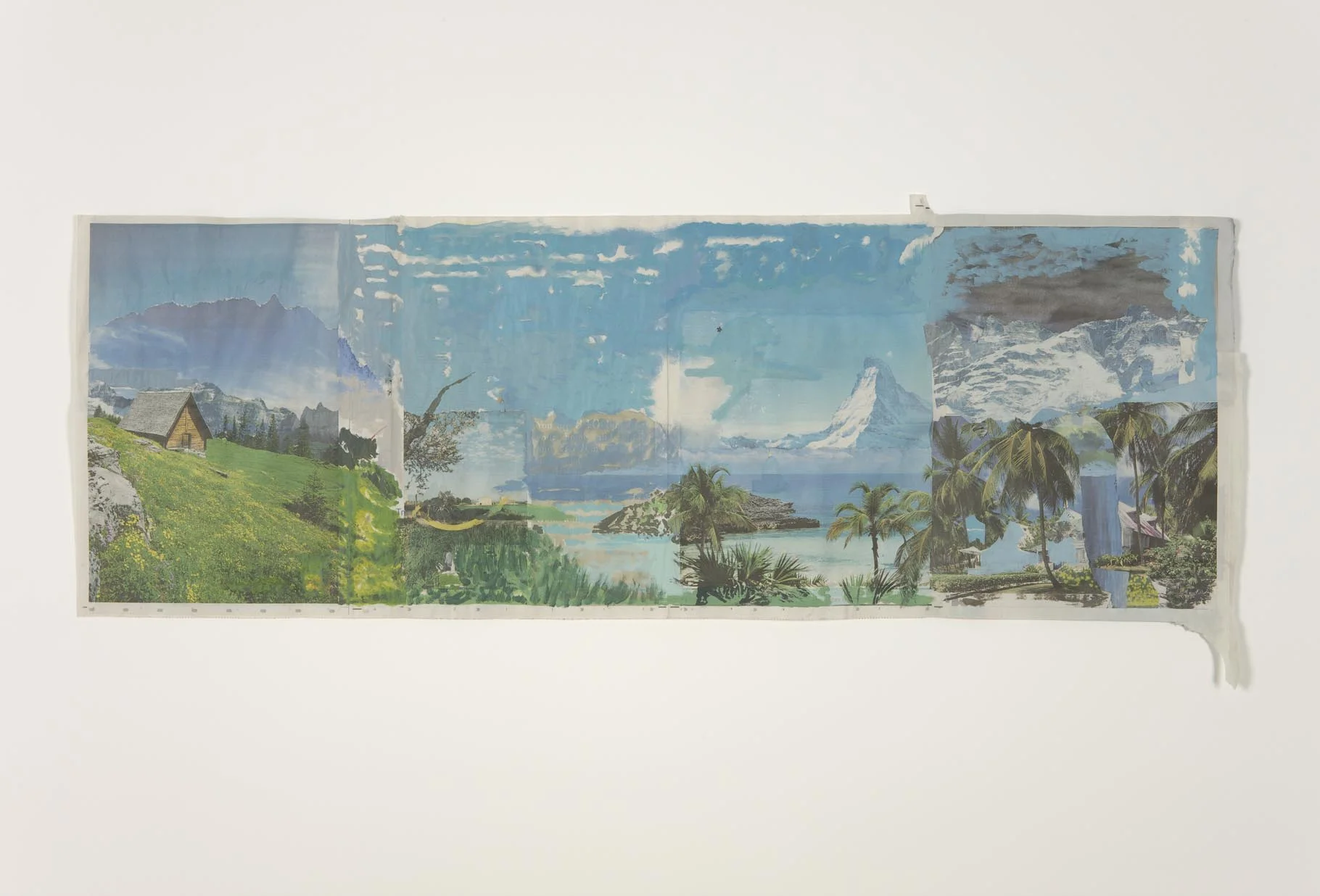Five die cutting star 2012 Acrylic on newsprint 54.5 x 131 cm / 21.4 x 51.5 in
