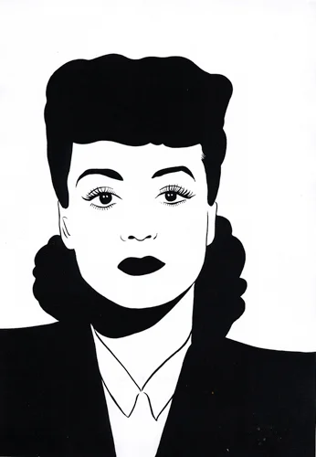 Joan Crawford as Mildred Pierce 2010 Ink on paper 29.7 x 42 cm / 11.6 x 16.5 in