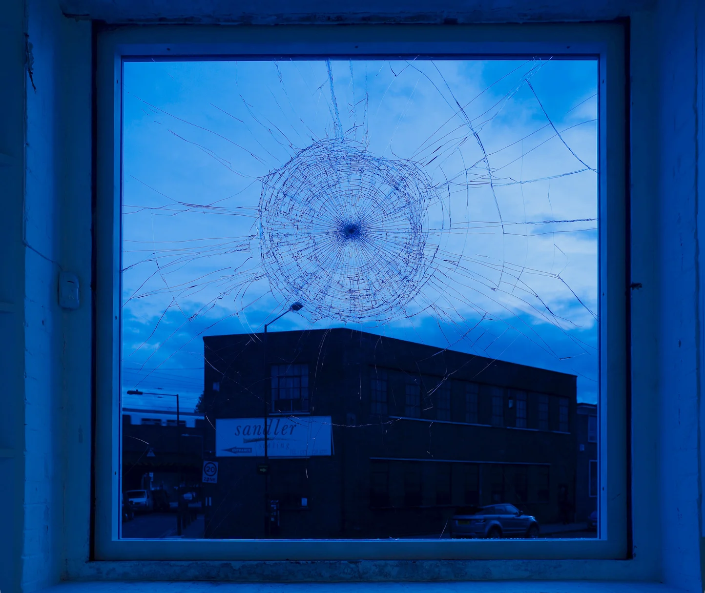Untitled Broken Window 2012 Coloured safety glass 171 x 175 cm / 67.3 x 69.9 in
