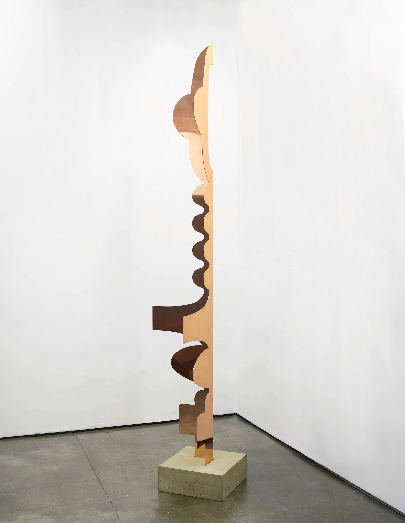 Centrefold 2011 Copper, concrete base 246 x 54 x 54 cm / 96.9 x 21.3 x 21.3 in