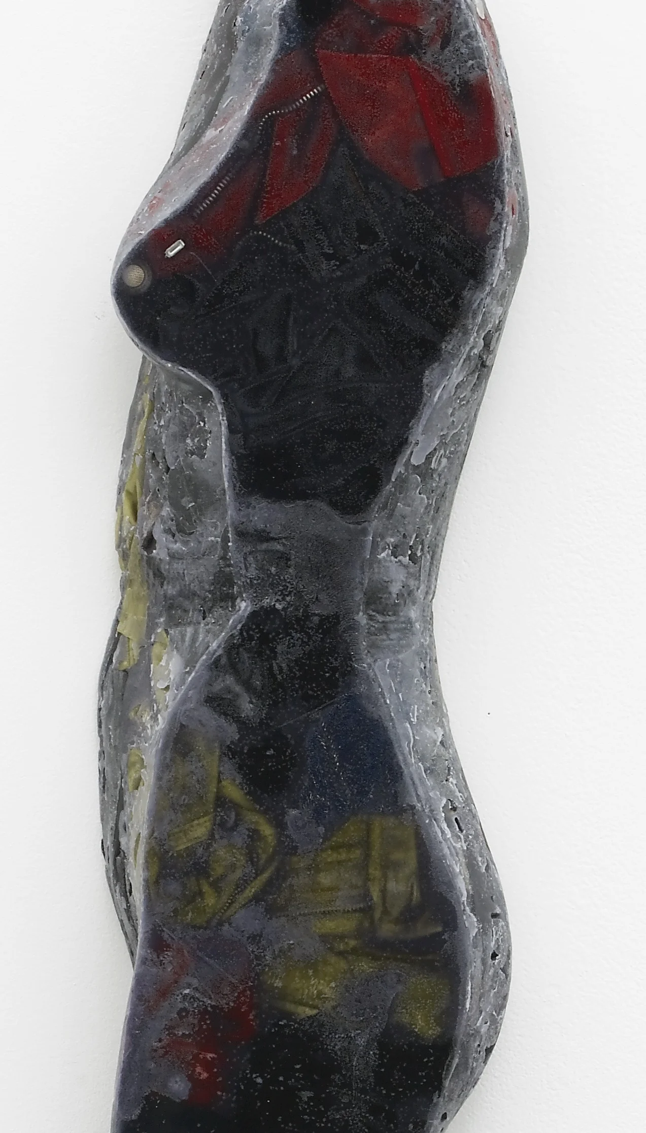 Simone (detail) 2013 Wax, clothing and varnish 150 x 24 x 9 cm / 59 x 9.4 x 3.5 in