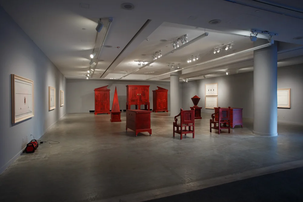 Pablo Bronstein: Enlightenment Discourse on the Origins of Architecture Installation View REDCAT, Los Angeles, US 2014