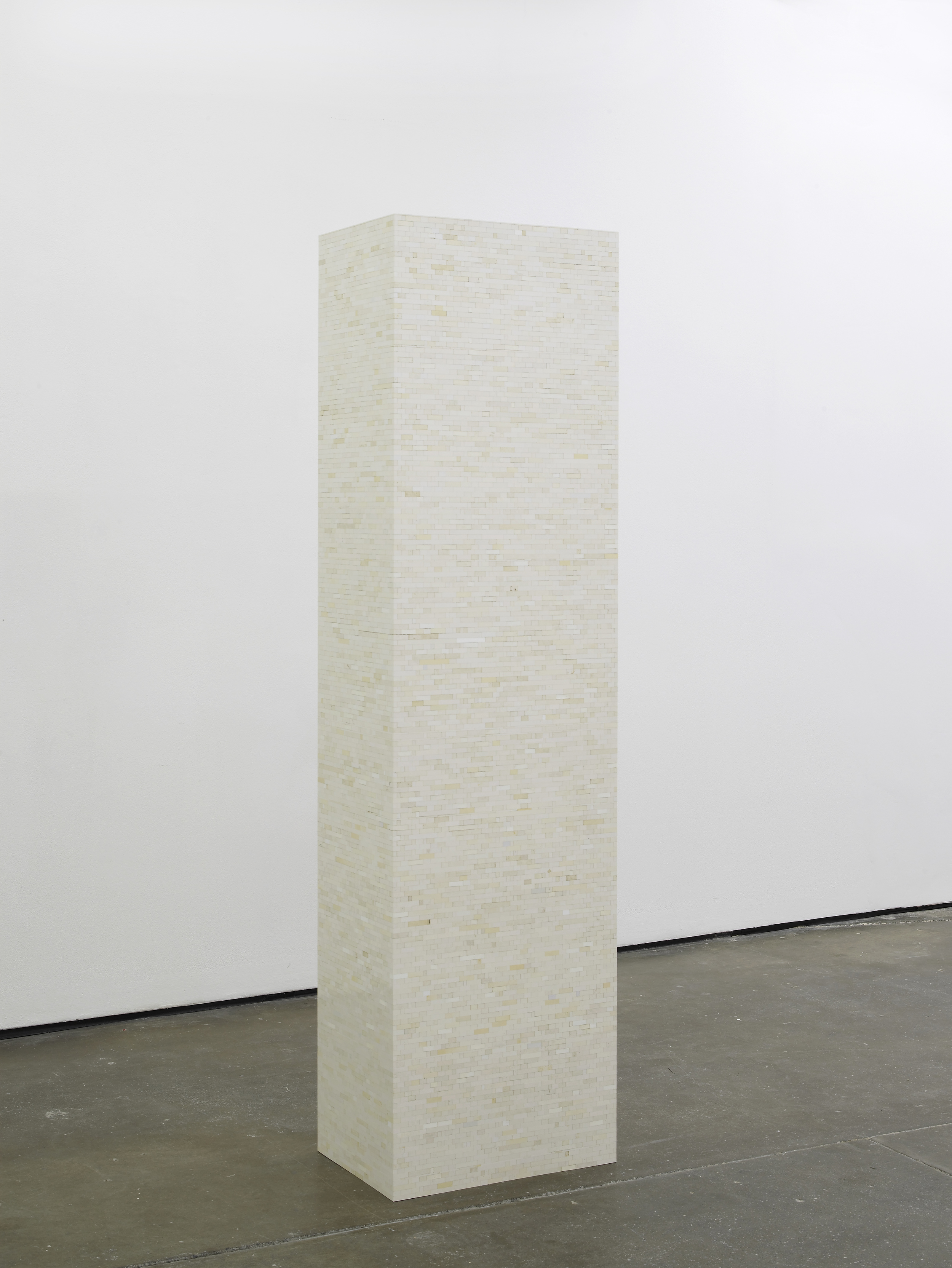     Michael Wilkinson White Wall 5 2013 White Lego column 185 x 33 x 50 cm / 72.8 x 11.8 x 19.6 in 