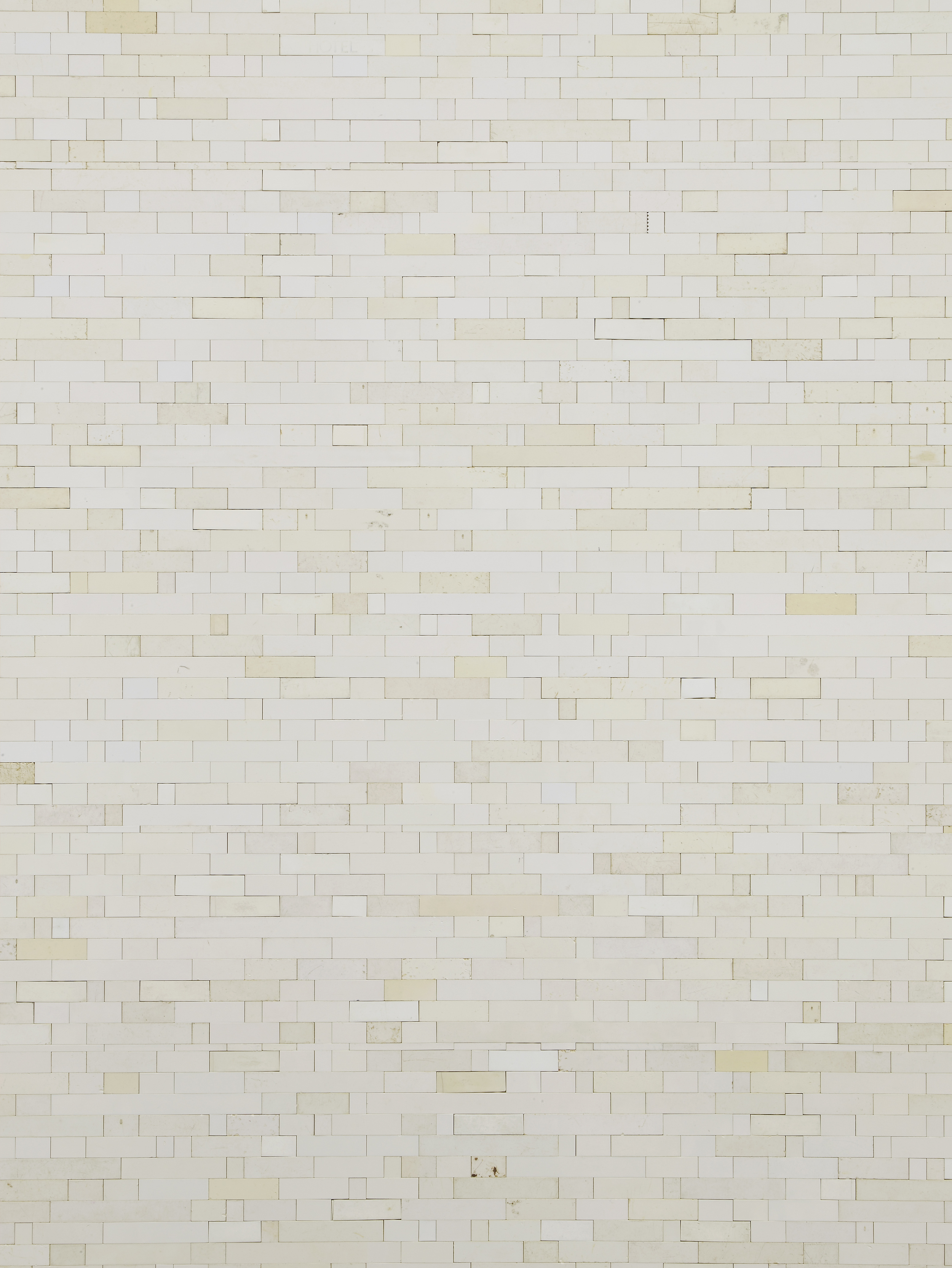     Michael Wilkinson White Wall 5 (Detail) 2013 White Lego column 185 x 33 x 50 cm / 72.8 x 11.8 x 19.6 in 