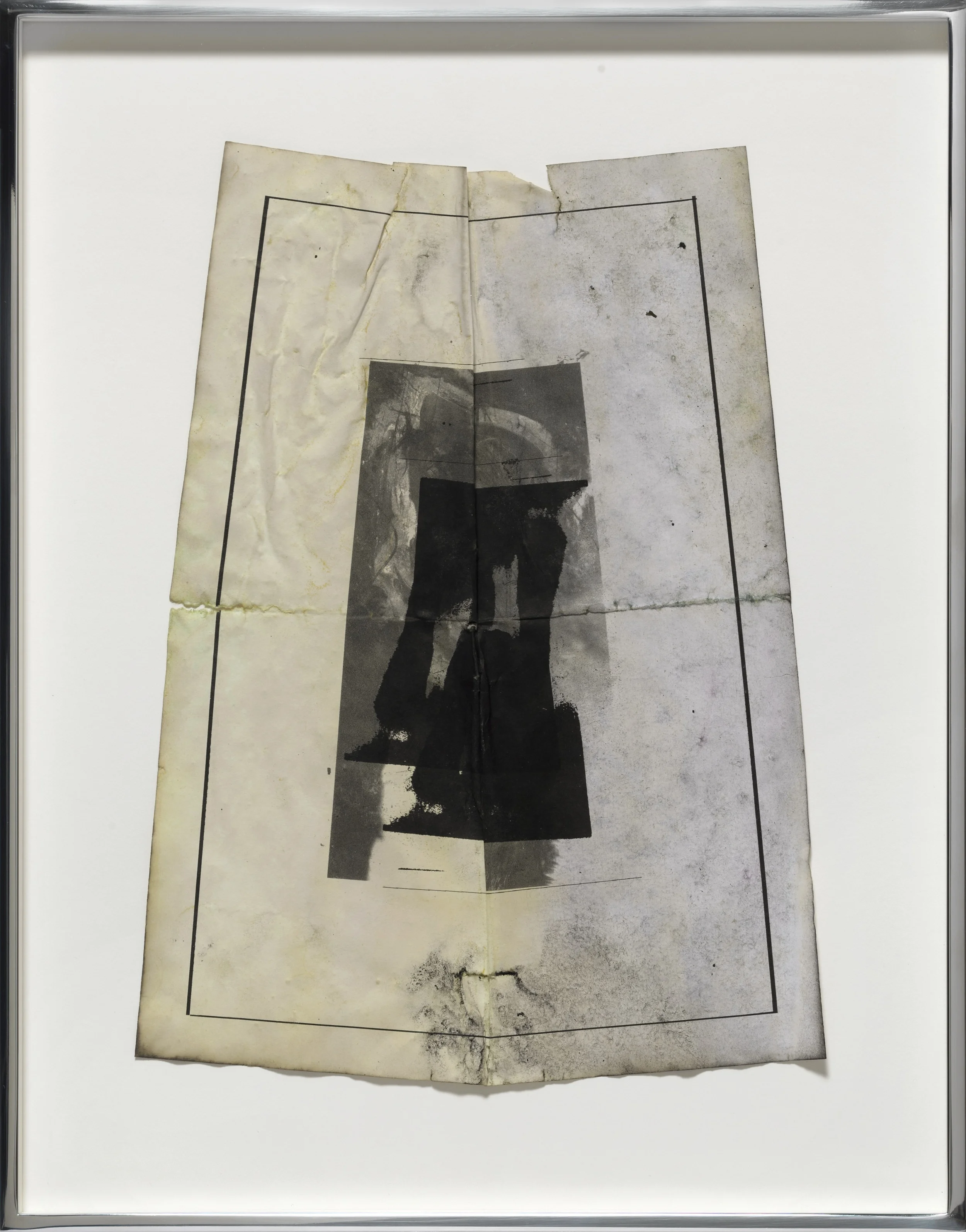 Untitled 2013 Inks and mixed media on dyed inkjet print 38.1 x 29.2 cm / 15 x 11.5 in framed