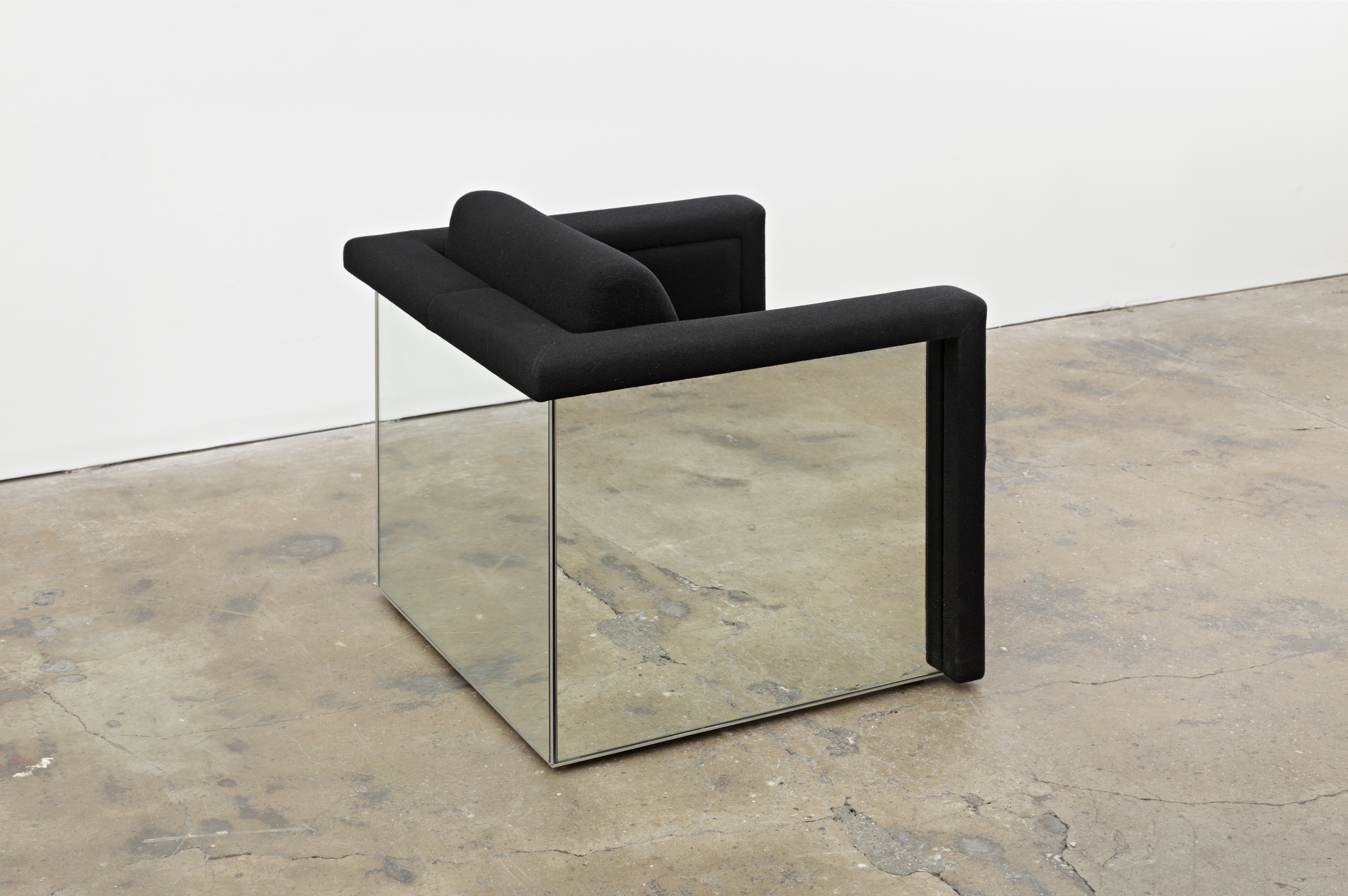  Robert &amp; Trix Haussmann Lounge Seating 1988 Mirrored sofa and chair 3 pieces: 138 x 72 x 86 cm; 82 x 72 x 86 cm; 82 x 72 x 86 cm 