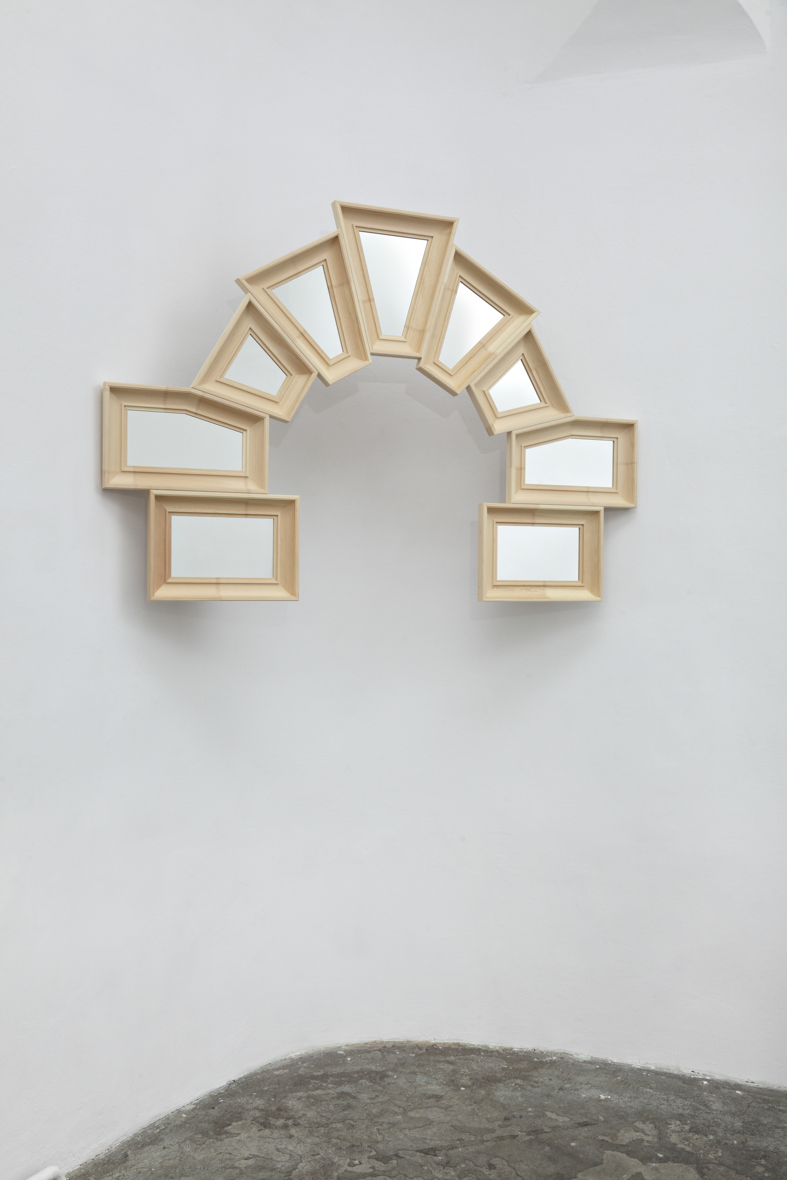  Robert &amp; Trix Haussmann Lehrstück 1987/2014 Wood and acrylic mirror 177 x 122.5 x 6cm/ 69.7 x 48.2 x 2.4in 