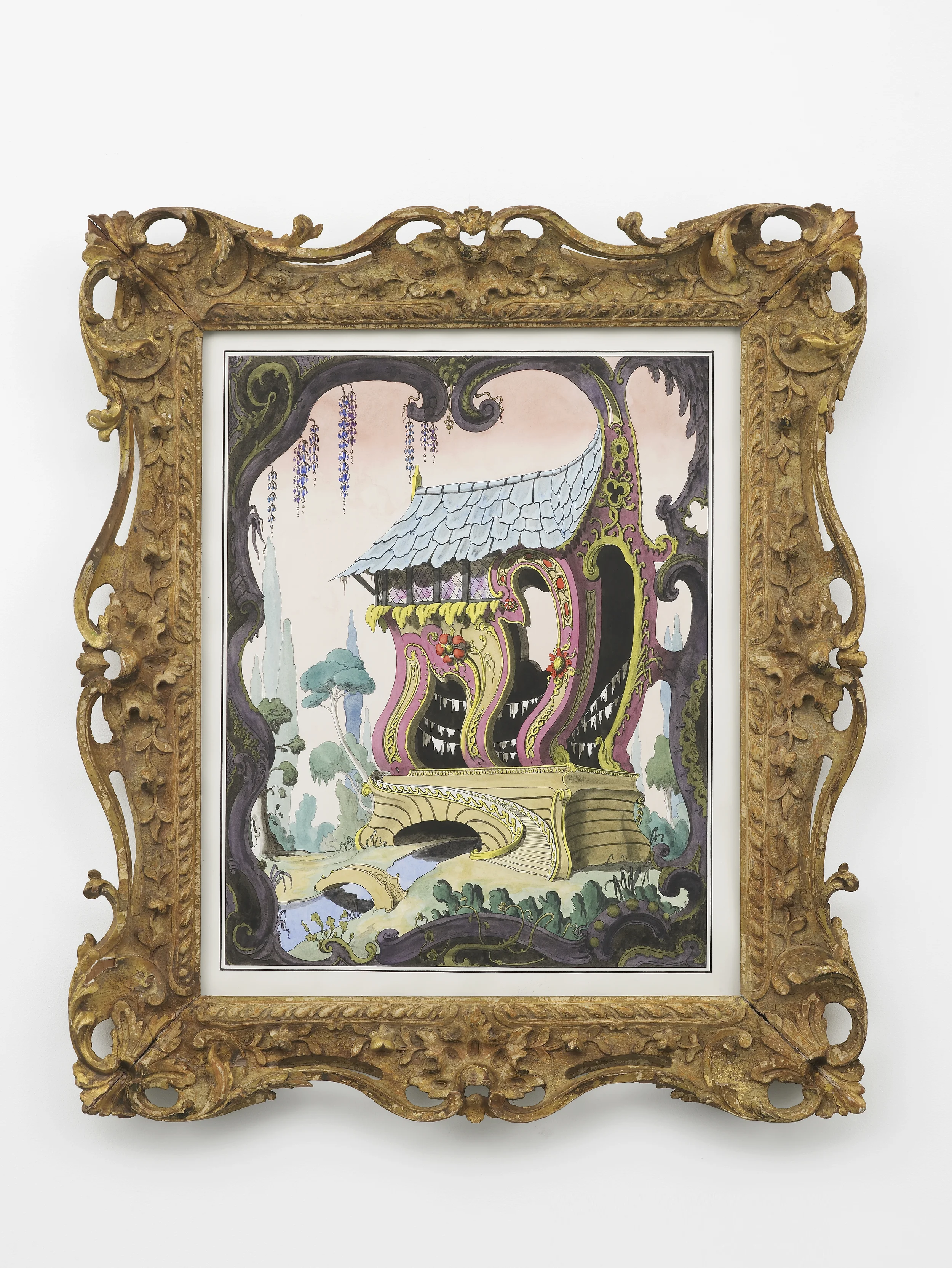 House of a Washerwoman 2014 Ink and watercolour on paper in artist’s frame 84 x 72 x 6 cm / 84 x 28.3 x 2.3 in
