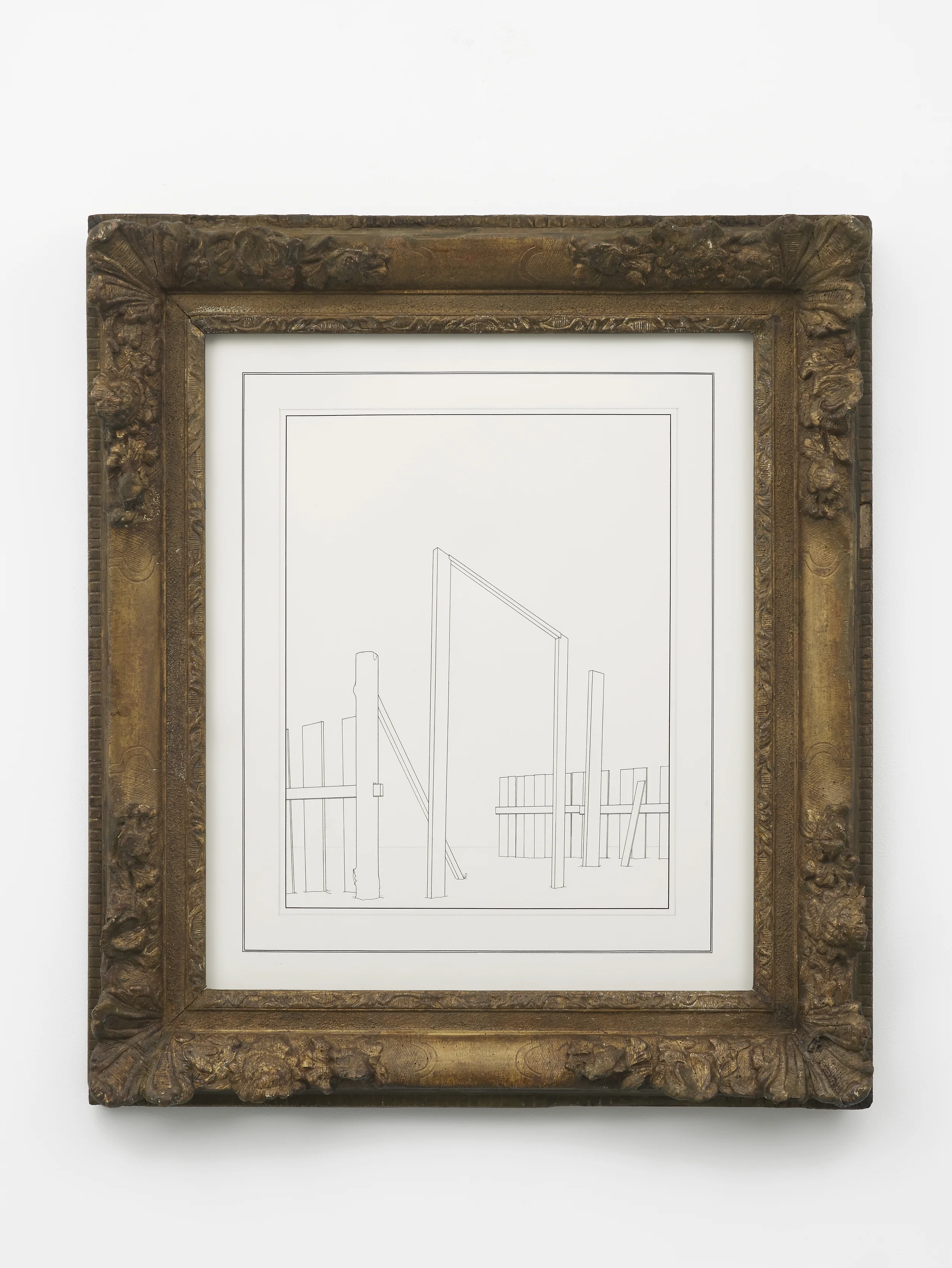 House under Construction 2014 Ink and graphite on paper in artist’s frame 80.5 x 71 x 8.5 cm / 31.6 x 27.9 x 3.3 in