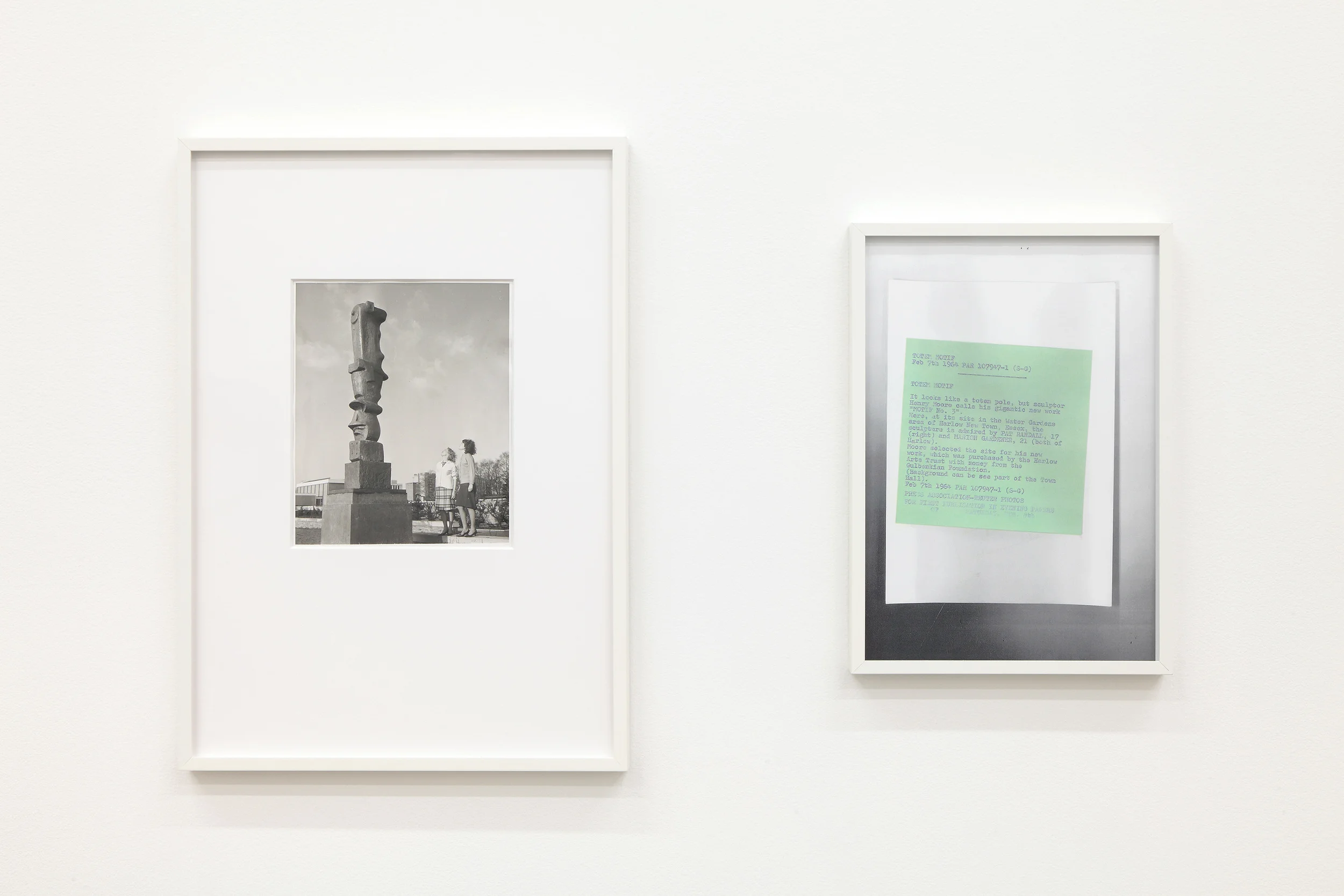 Totem Motif 2014 2 parts: Photograph, 18.4 x 15.4 cm / 7.2 x 6 in Photocopy, 29.7 x 21 cm / 11.6 x 8.2 in