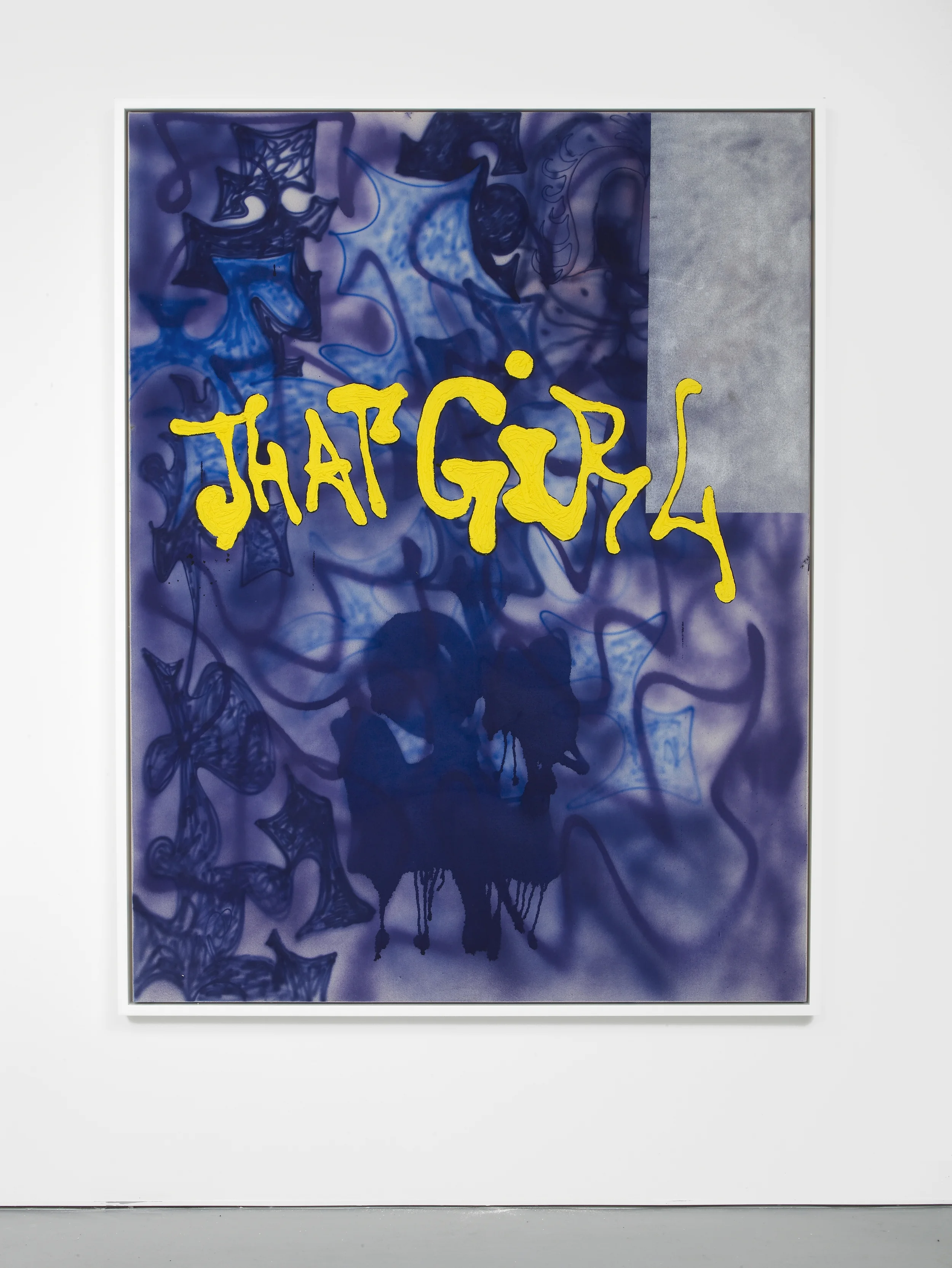 That Girl 2014 Spray paint, acrylics and Plastisol (PVC-paint) on glue primed linen canvas 170 x 130 cm / 66.9 x 51.1 in