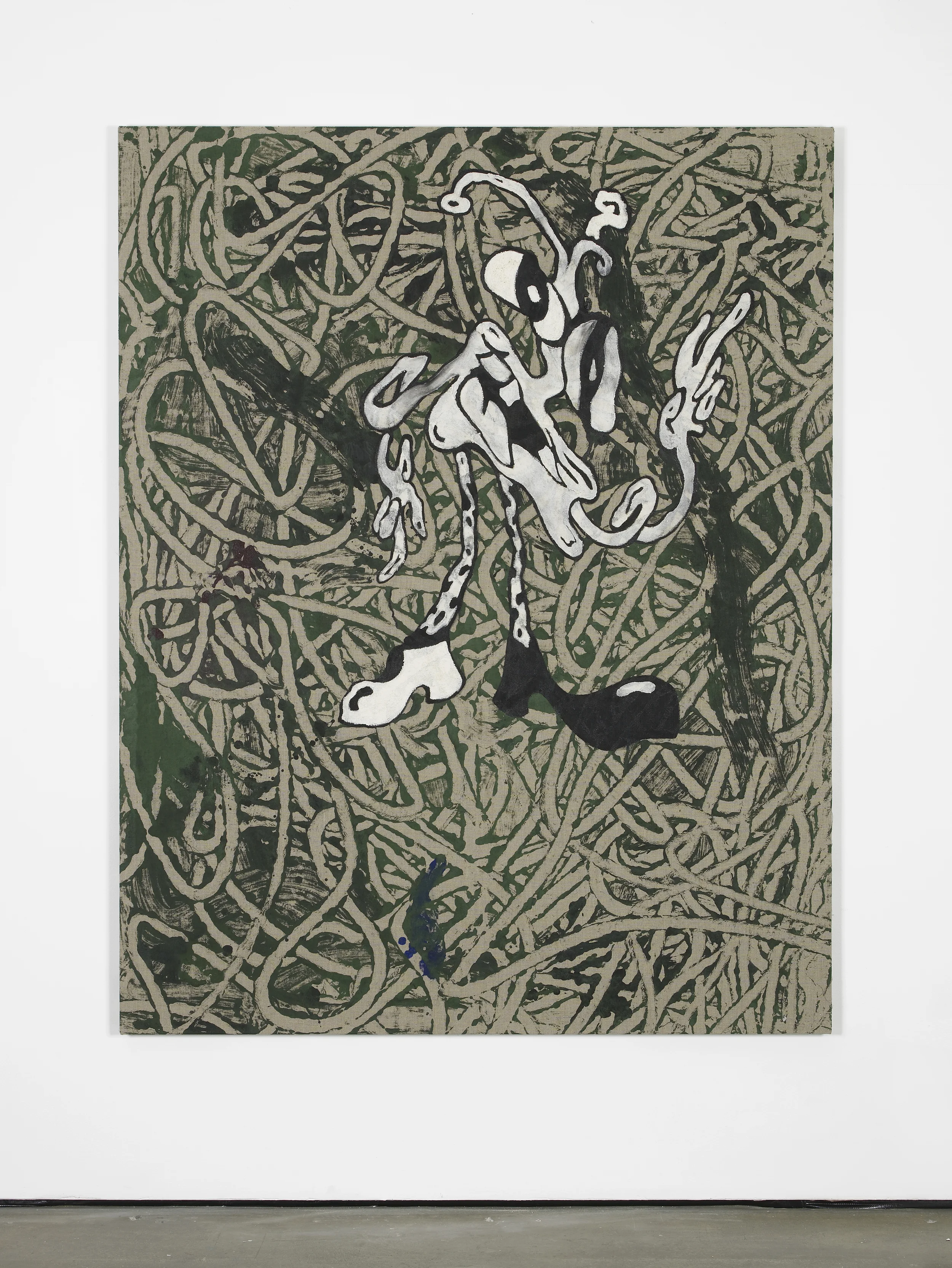 An Alien among Ruins 2014 Acrylics and 'puff paste' medium on unprimed linen canvas 180 x 140 cm / 70.8 x 55.1 in
